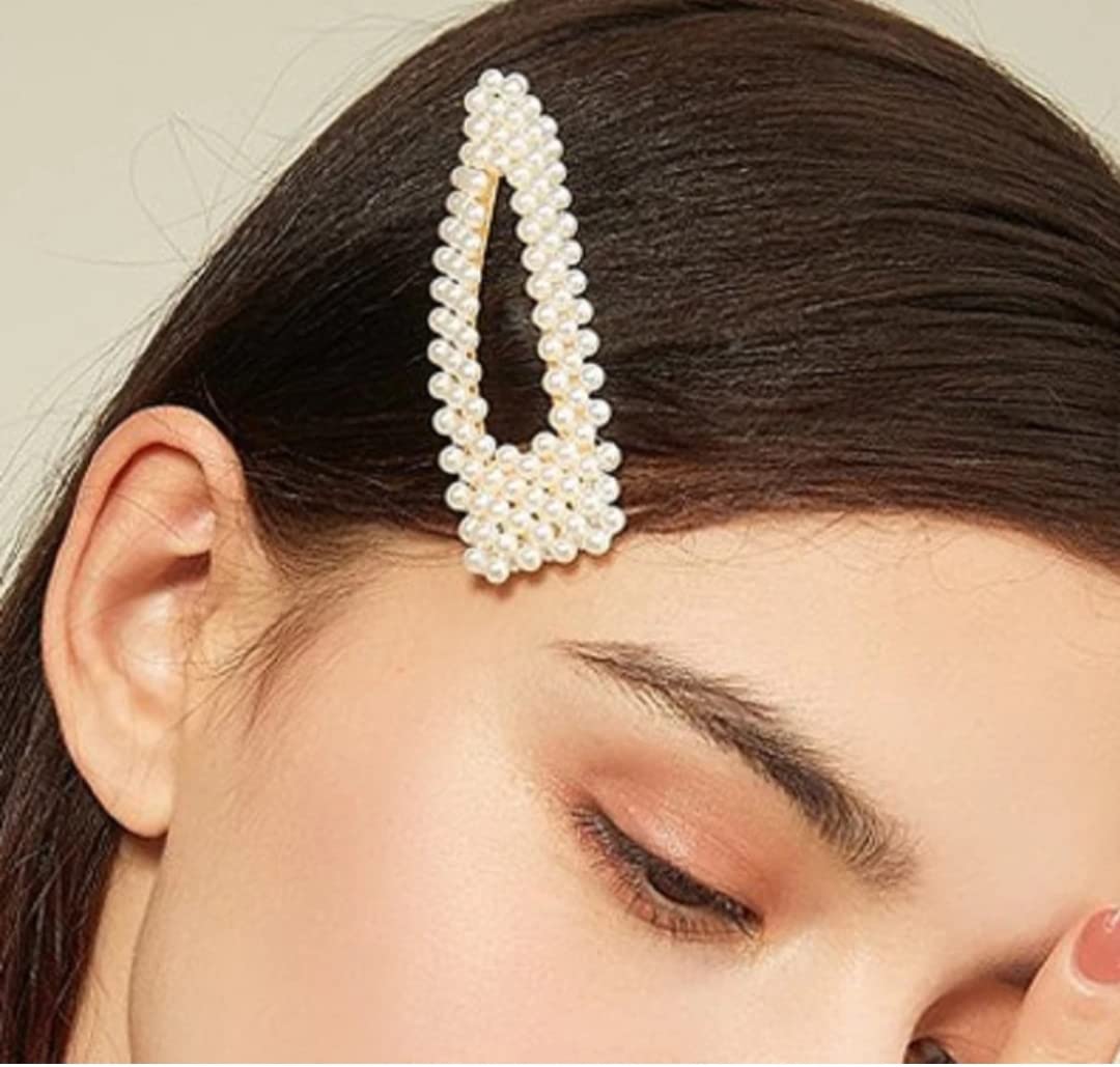 Sonpal 8-Piece Korean Style Pearl Hair Clips Set - Large Hair Pins & Barrettes for Women & Girls - Fashion Hair Accessories for Weddings, Parties & Daily Styling