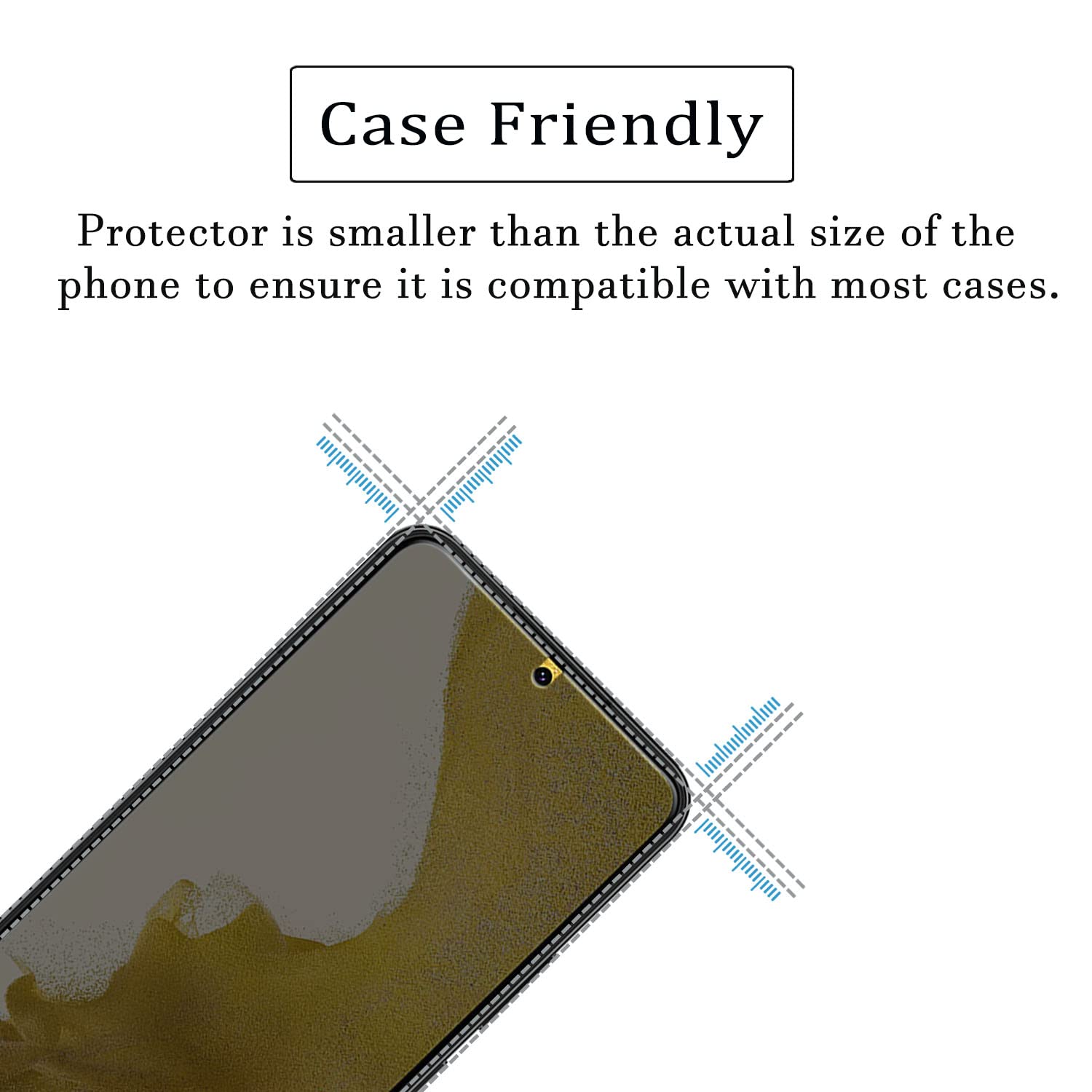 [2+2 Pack] Samsung Galaxy S22 Screen Protector & Camera Lens Protector - Premium Tempered Glass, Bubble-Free, Fingerprint ID Compatible for 6.2 Inch - Perfect for Privacy Protection & Scratch Resistance (Black) | Ideal for Daily Use, Travel & Outdoor Activities