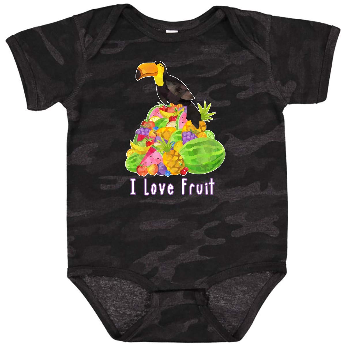 Inktastic I Love Fruit Toucan Baby Bodysuit - Cute & Soft Cotton Onesie for Infants & Toddlers - Perfect for Playtime, Daycare & Family Photos