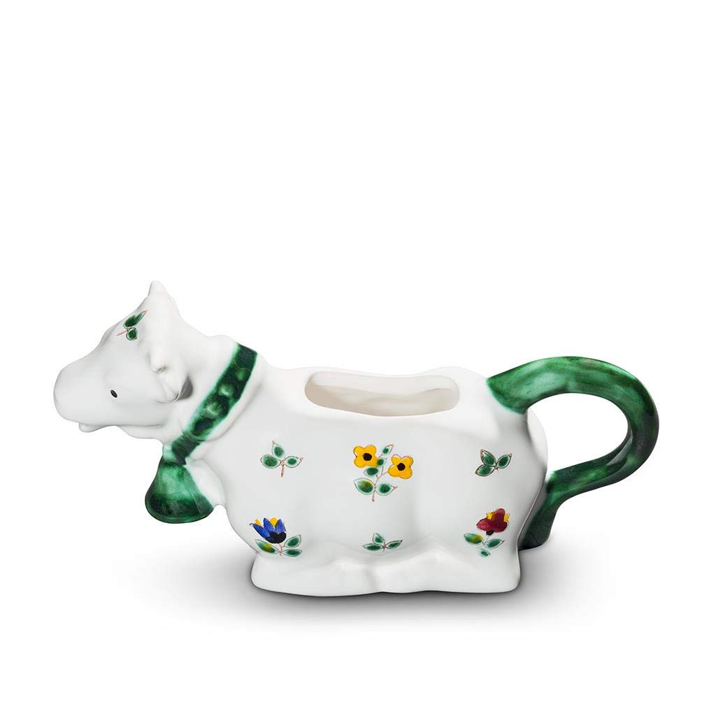 Handmade Austrian Scattered Flower Milk Cow Crockery - 0.16L Capacity | Perfect for Coffee, Tea & Kitchen Decor