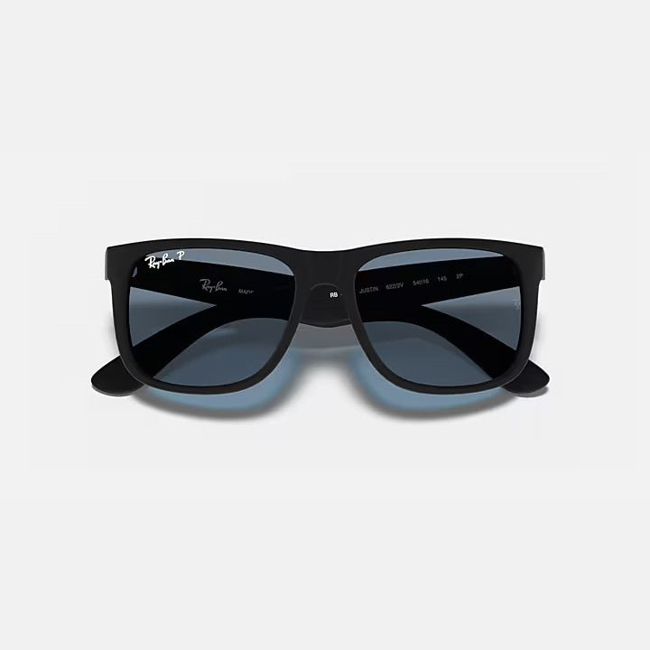 Ray Ban Justin Sunglasses - Rubber Black Frame, UV Protection, Polarized Lenses for Men & Women | Perfect for Driving, Beach & Outdoor Activities
