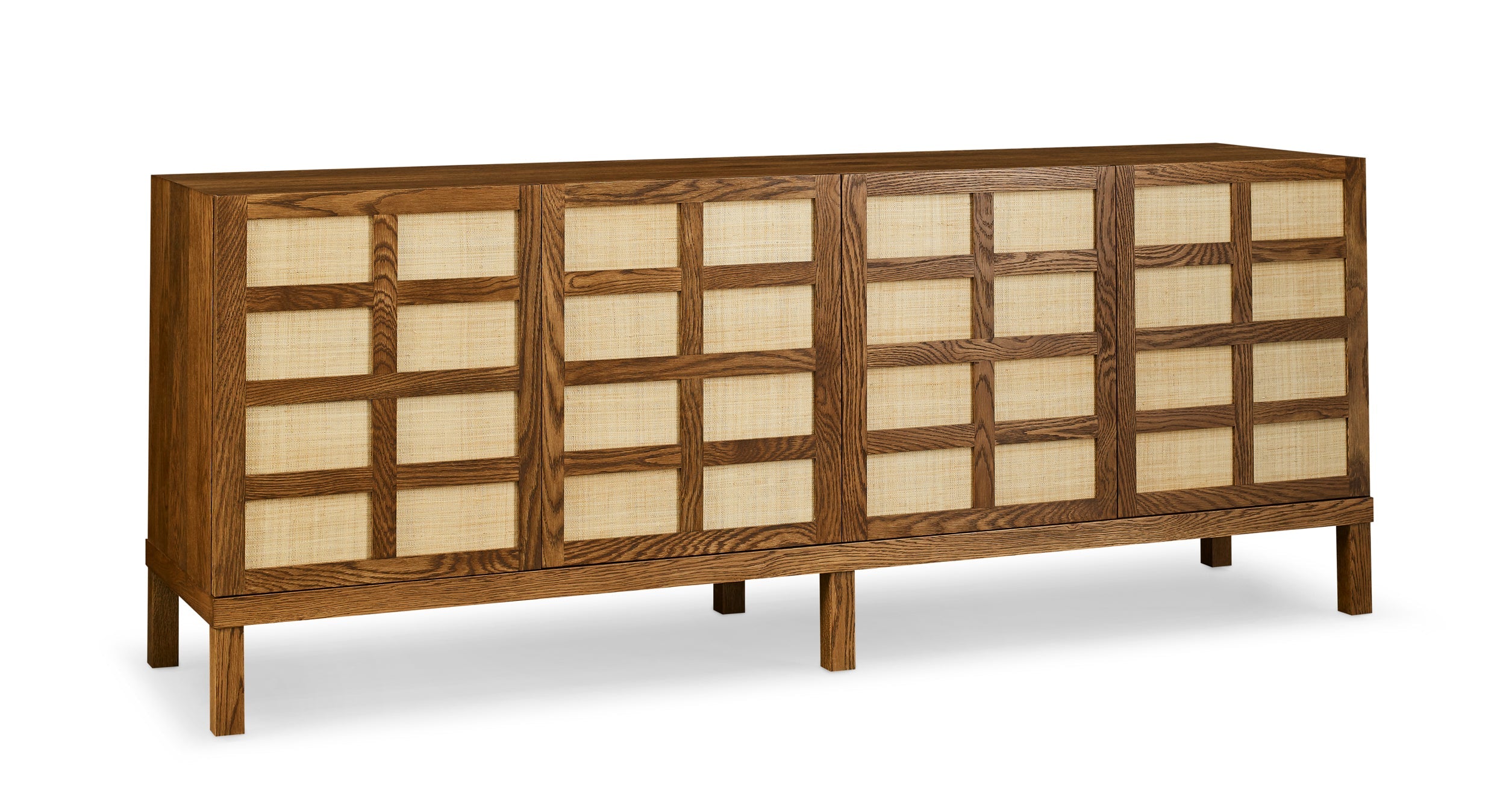 Stylish Georgetown Four Door Sideboard - Solid Wood Buffet Cabinet with Ample Storage for Dining Room, Living Room & Entryway