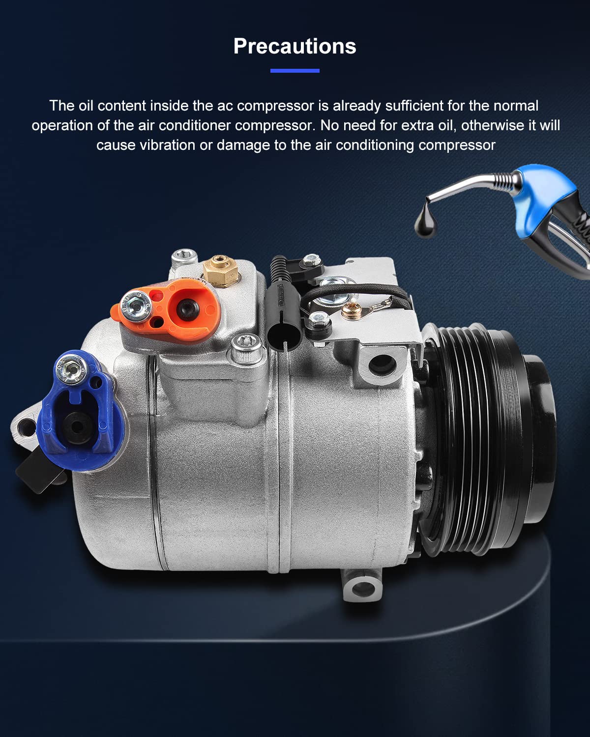 ECCPP AC Compressor Replacement for BMW 323Ci 323is 325Ci 328Ci 330i M3 Z8 (1997-2005) - 2.5L & 2.8L Air Conditioning Compressor with Clutch - Perfect for AC System Repair & Summer Cooling