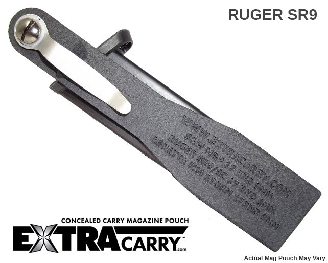 Ruger SR9 9mm 17 Round Magazine Pouch - Tactical Gun Accessories for Range Shooting & Concealed Carry | Durable Nylon Holster for Pistol Magazines