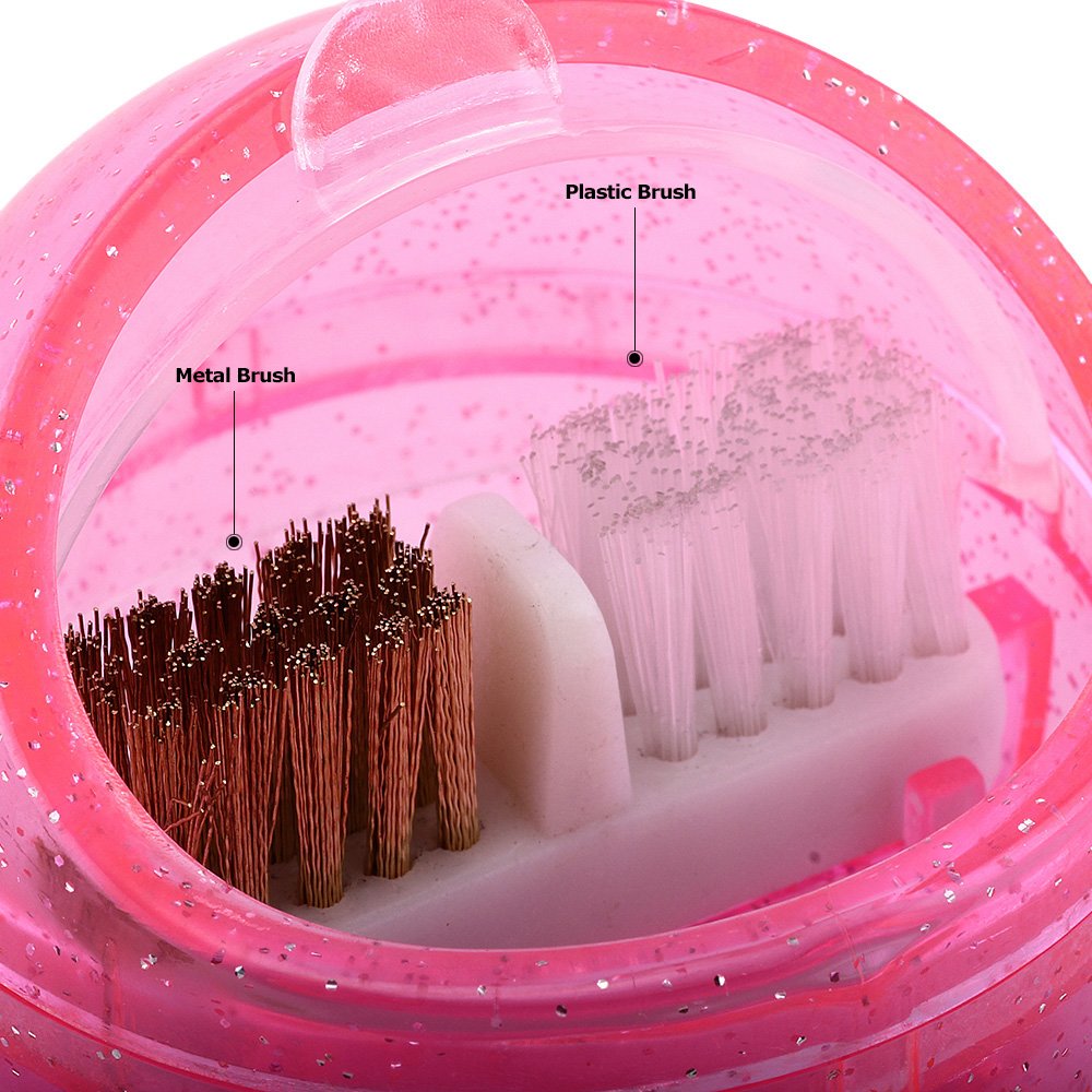 Anself Nail Drill Bit Cleaning Kit - Portable Metal & Plastic Brush Set for Nail Art Tools Maintenance | Perfect for Home, Salon & Professional Nail Technicians