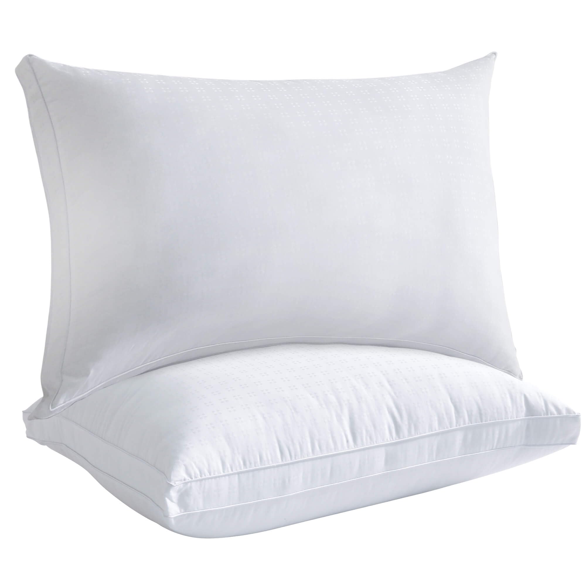 Hypoallergenic Down Alternative Pillow - Super Plush Microfiber Fill with Cotton Cover | Soft, Breathable & Allergy Safe | Standard Size 20x26x1.5 | Perfect for Side Sleepers, Back Pain Relief & Luxury Bedding