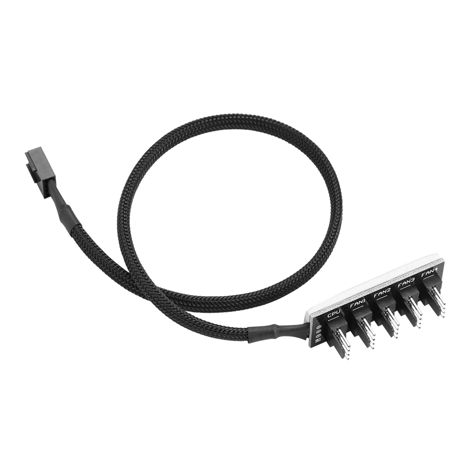 Estink 4-Pin PWM Fan Hub Splitter - 1 to 5 Way PC CPU Fan Adapter with Braided Cable for Computer Cooling System | Perfect for Gaming PC, Workstation & Server Builds
