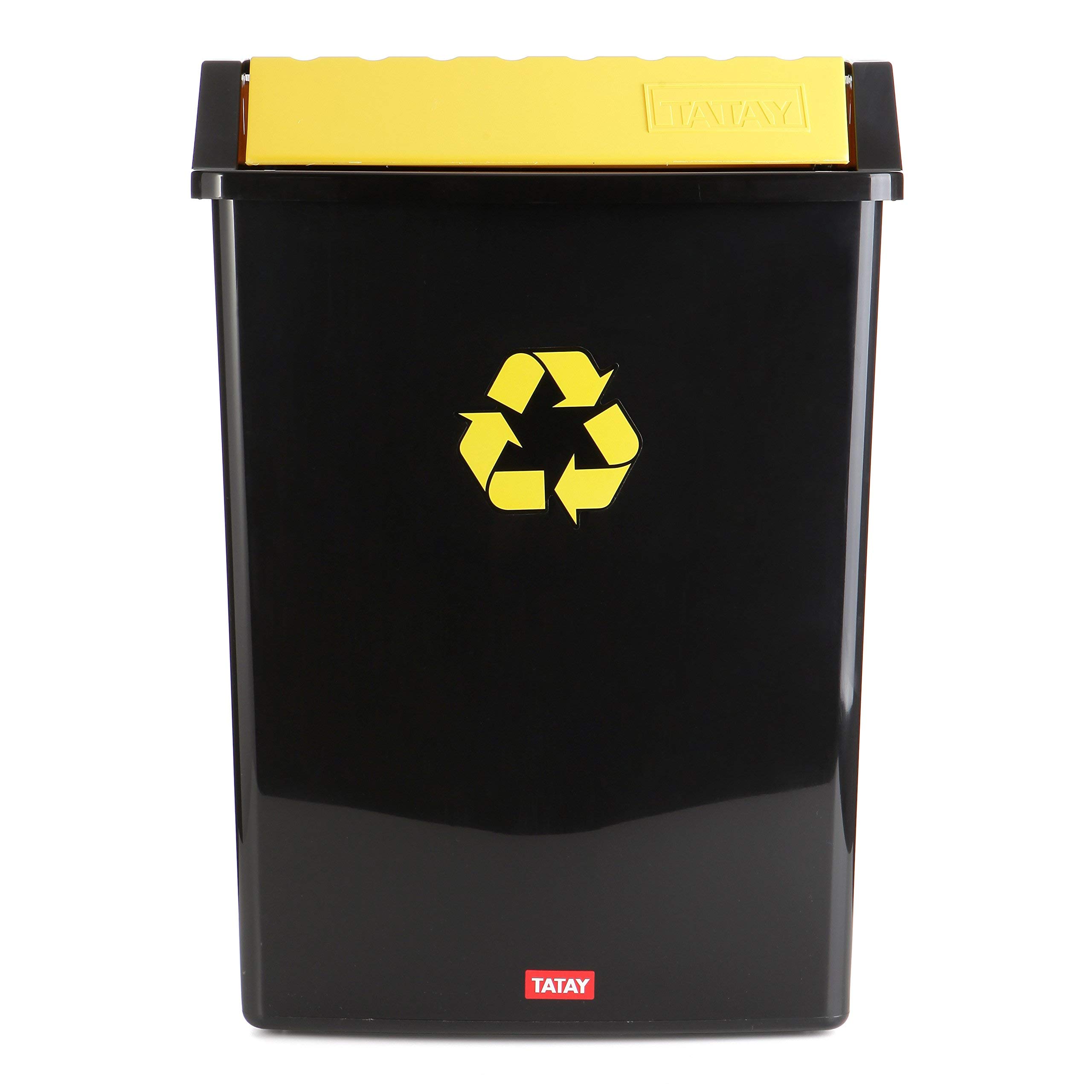 50L Yellow Recycling Bin - Eco-Friendly Waste Container for Home, Office & Outdoor Use
