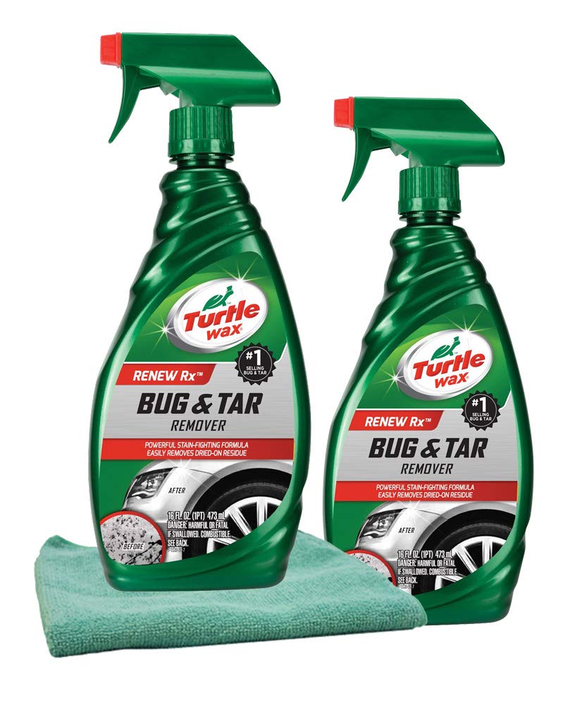 Turtle Wax Bug & Tar Remover 16 oz - Car Detailing Kit with 3 Microfiber Towels - Safe for Paint, Glass & Chrome - Perfect for Road Trips, Camping & Off-Road Adventures