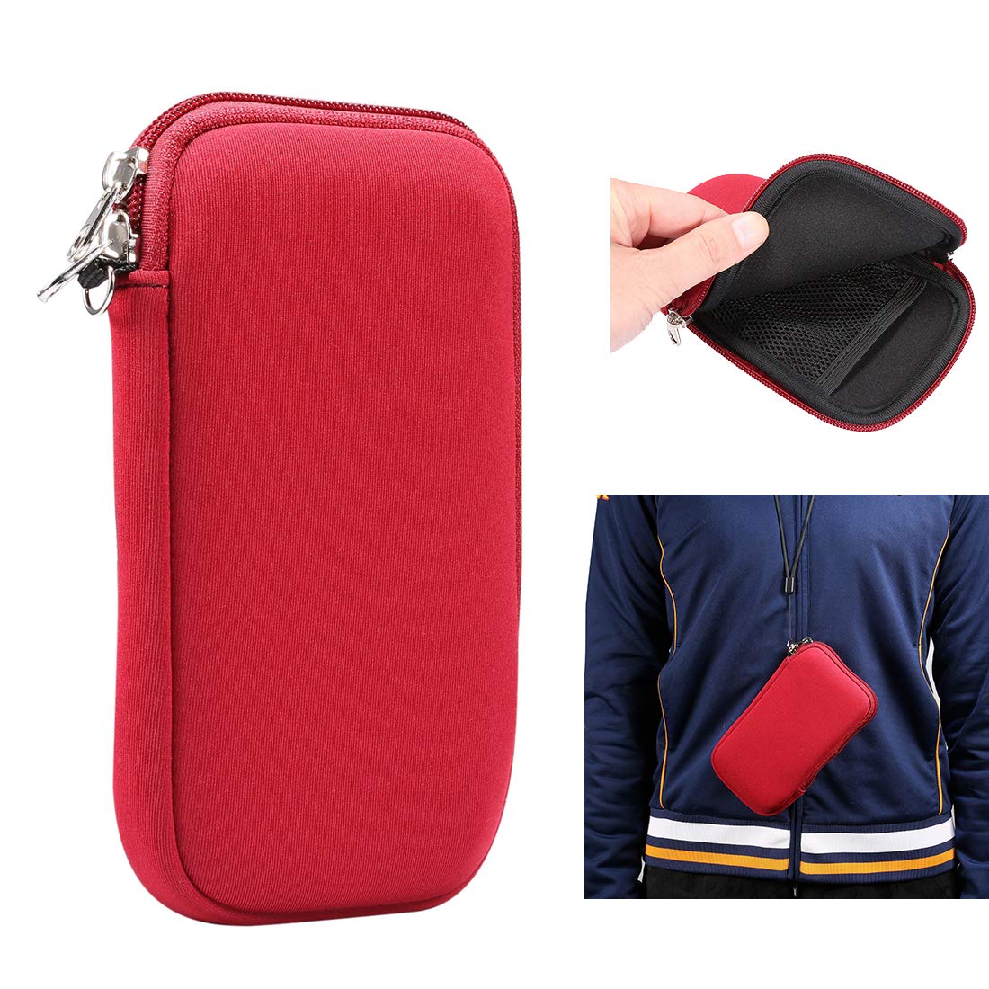 ZORSOME Neoprene Phone Pouch for iPhone 12 mini/SE 2020/11 Pro/XS/X/8/6 - Waterproof & Shockproof for Outdoor Activities