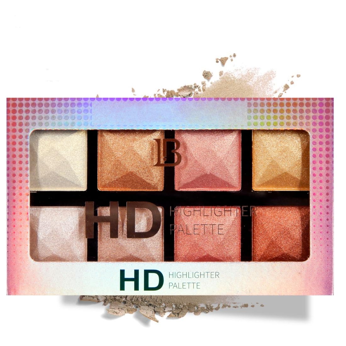 VARS LONDON Highlighter & Bronzer Palette - Nude Face Contour Makeup Kit with Shimmering Glow | LAKU HIGHLIGHTER SH02 | Perfect for Daily Makeup, Party Glam & Photoshoots