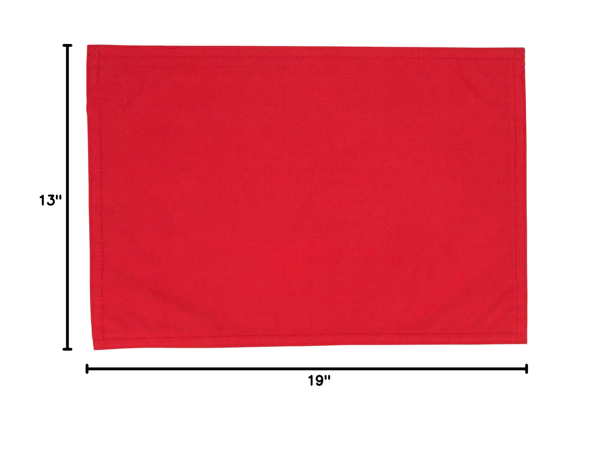 Poinsettia Christmas Table Placemats Set of 4 - Holiday Dinner Party Decorations for Festive Dining & Home Decor