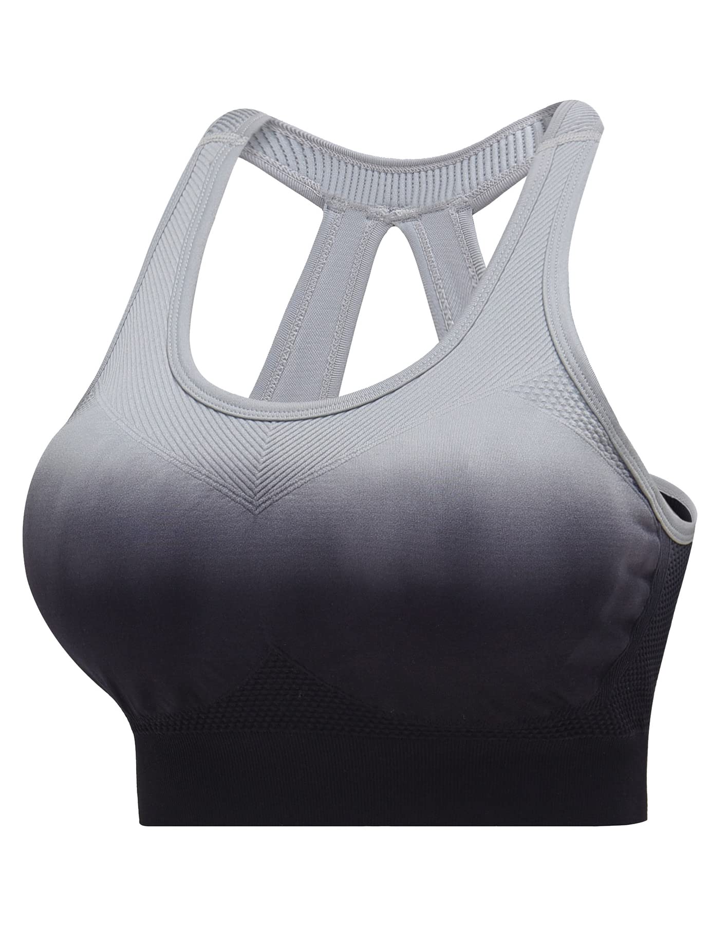 FRHXUN Women's Seamless Padded Racerback Sports Bras - High Support Workout Bras for Yoga, Gym, Running & Fitness - Perfect for Active Lifestyles & Daily Wear