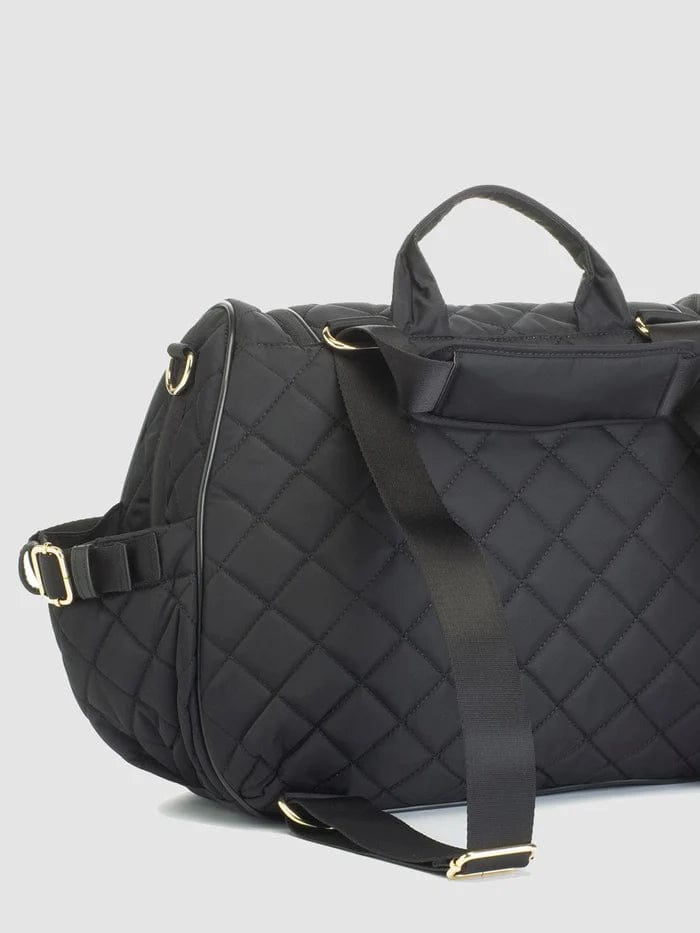 Storksak Poppy Luxe Diaper Bag - Premium Black Scuba Changing Tote for Moms | Perfect for Travel, Daycare & On-the-Go Parenting