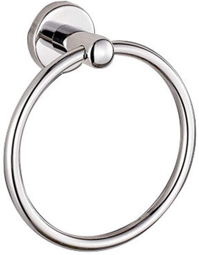 YEIRNTP Stainless Steel Towel Ring - Rustproof Bathroom Towel Holder for Hand Towels, Kitchen & Bath Accessories, Round Reversible Design (Silver) - Perfect for Bathrooms, Kitchens, Laundry Rooms & Powder Rooms