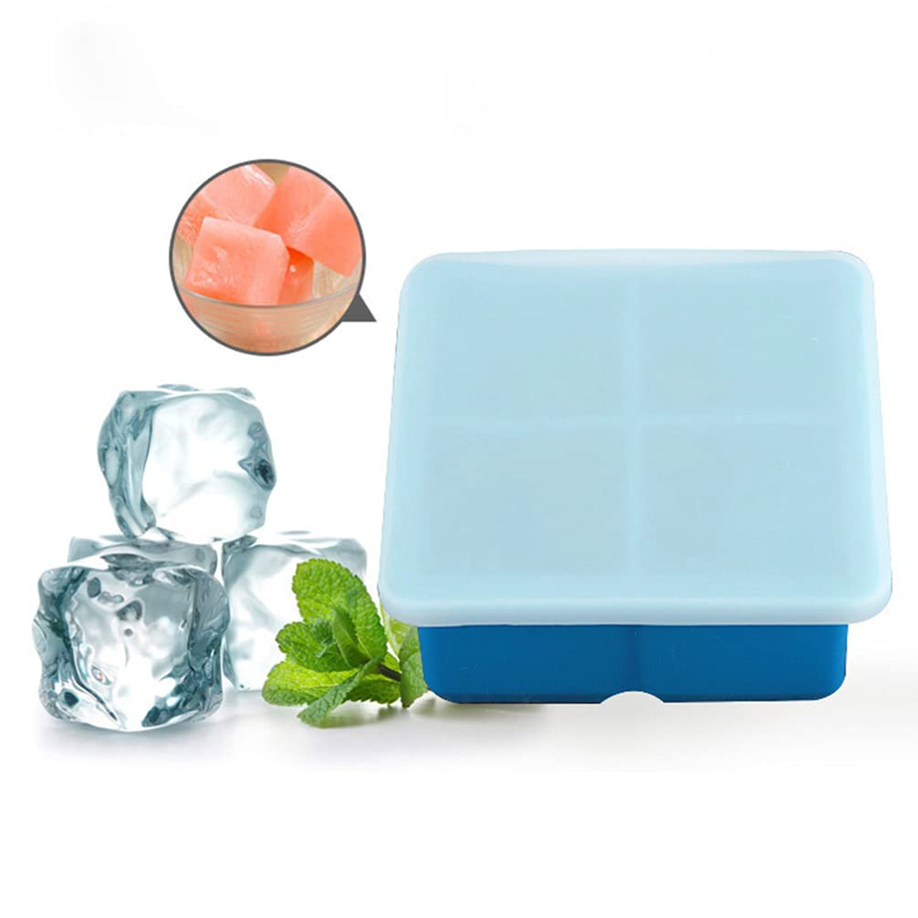 DOITOOL 2-Pack Silicone Ice Cube Trays with Lids - Reusable Freezer Ice Molds for Perfect Cubes, Jelly, Soap, Fruit Puree, Ice Cream & Egg Bites - Ideal for Cocktails, Baby Food & Party Snacks