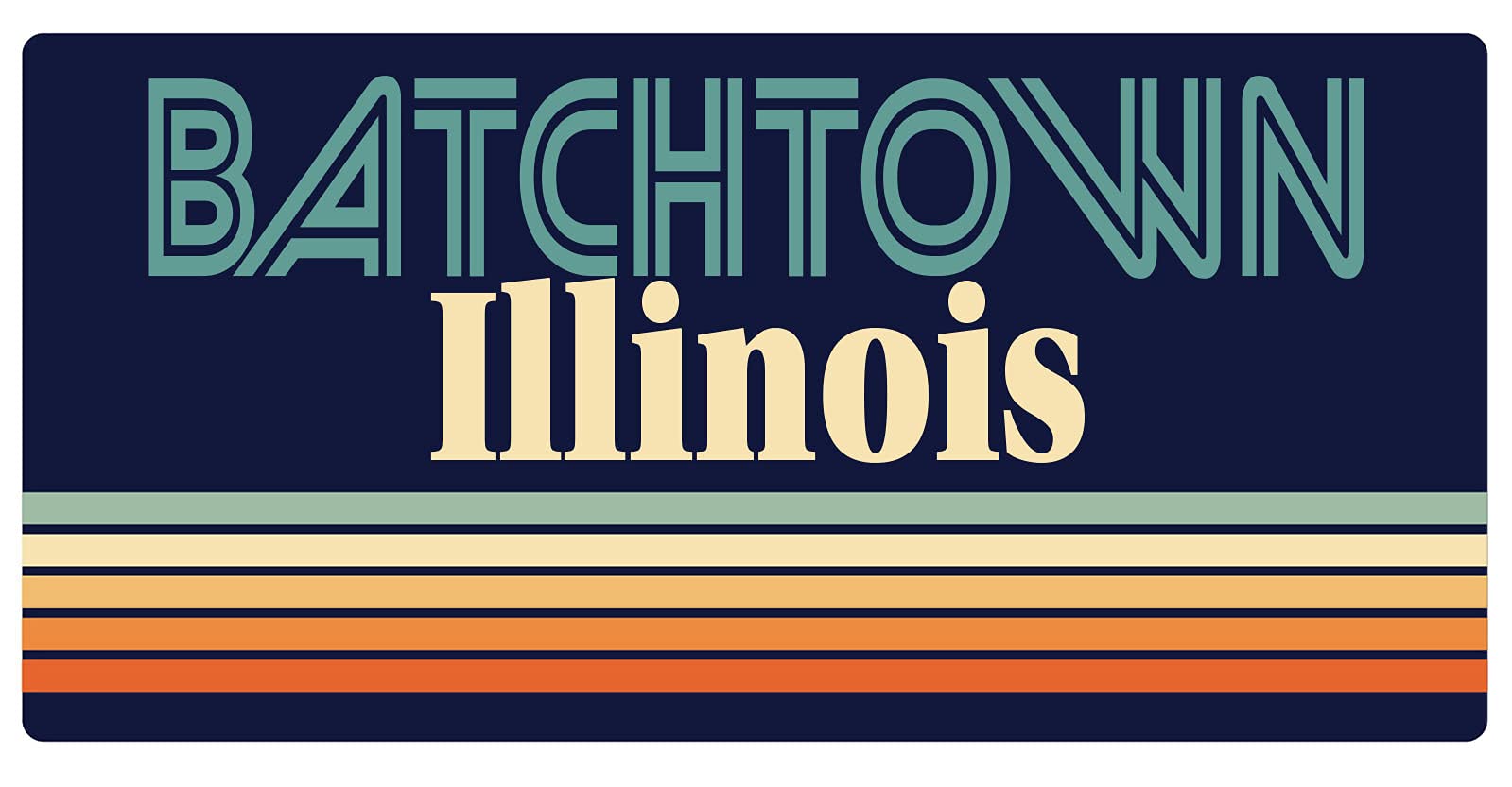 Batchtown Illinois 5 x 2.5-Inch Retro Fridge Magnet - Vintage Souvenir for Collectors, Perfect for Refrigerators, Lockers & Office Decor