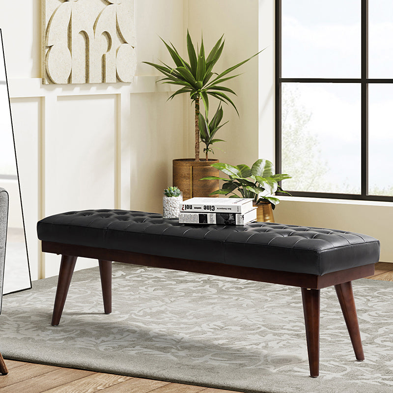 Emilio Mid Century Modern Multifunctional Design Bench - Entryway, Living Room & Bedroom Storage Furniture for Home Decor