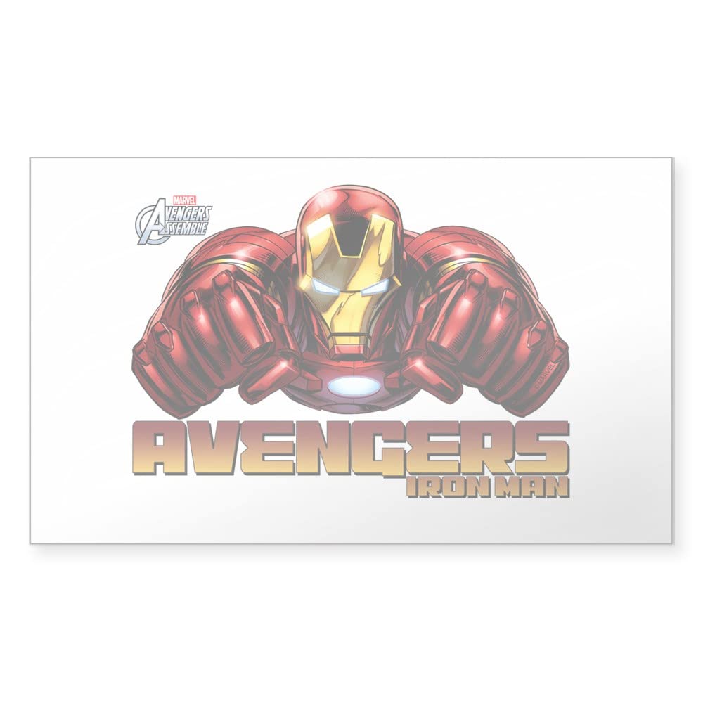 Iron Man Fists Rectangle Bumper Sticker - Durable Car Decal for Vehicles, Laptops & Windows - Perfect for Marvel Fans, Superhero Decor & Gift Ideas