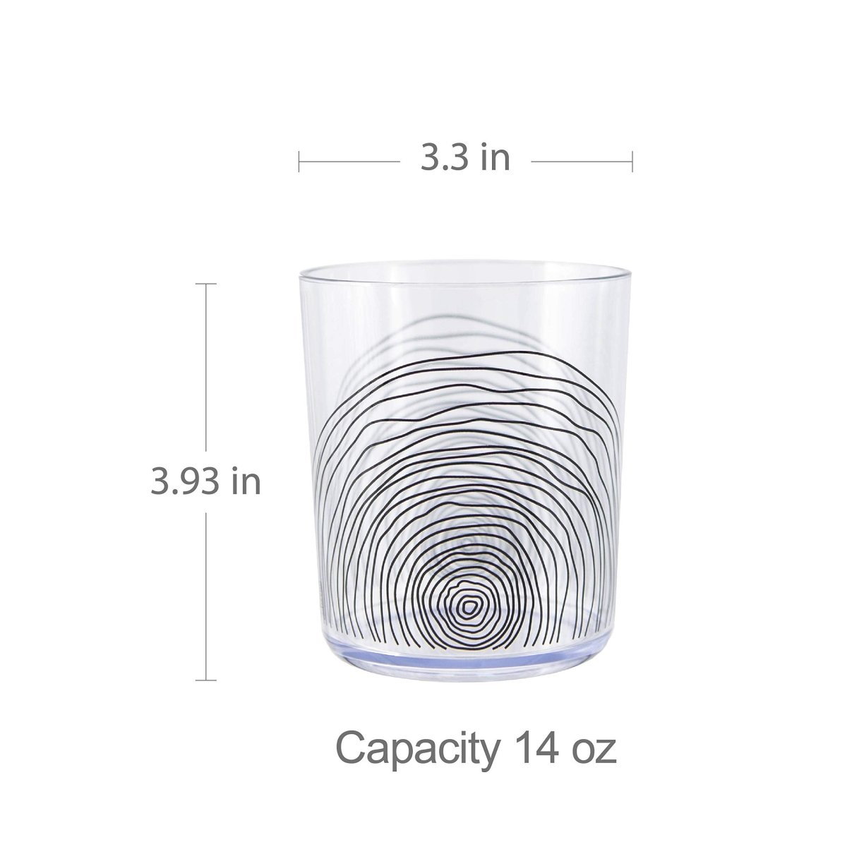 14oz BPA-Free Plastic Tumbler Set of 6 - Reusable, Durable & Eco-Friendly Drinking Glasses for Home, Office, Parties & Outdoor Activities