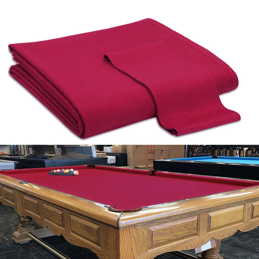 Boshen Worsted Blend Billiard Cloth Pool Table Felt - High-Speed Professional-Grade Fabric for 7', 8', 9' Pool Tables (Pre-Cut Bed & Rails) - Perfect for Home Game Rooms, Bars, and Professional Tournaments