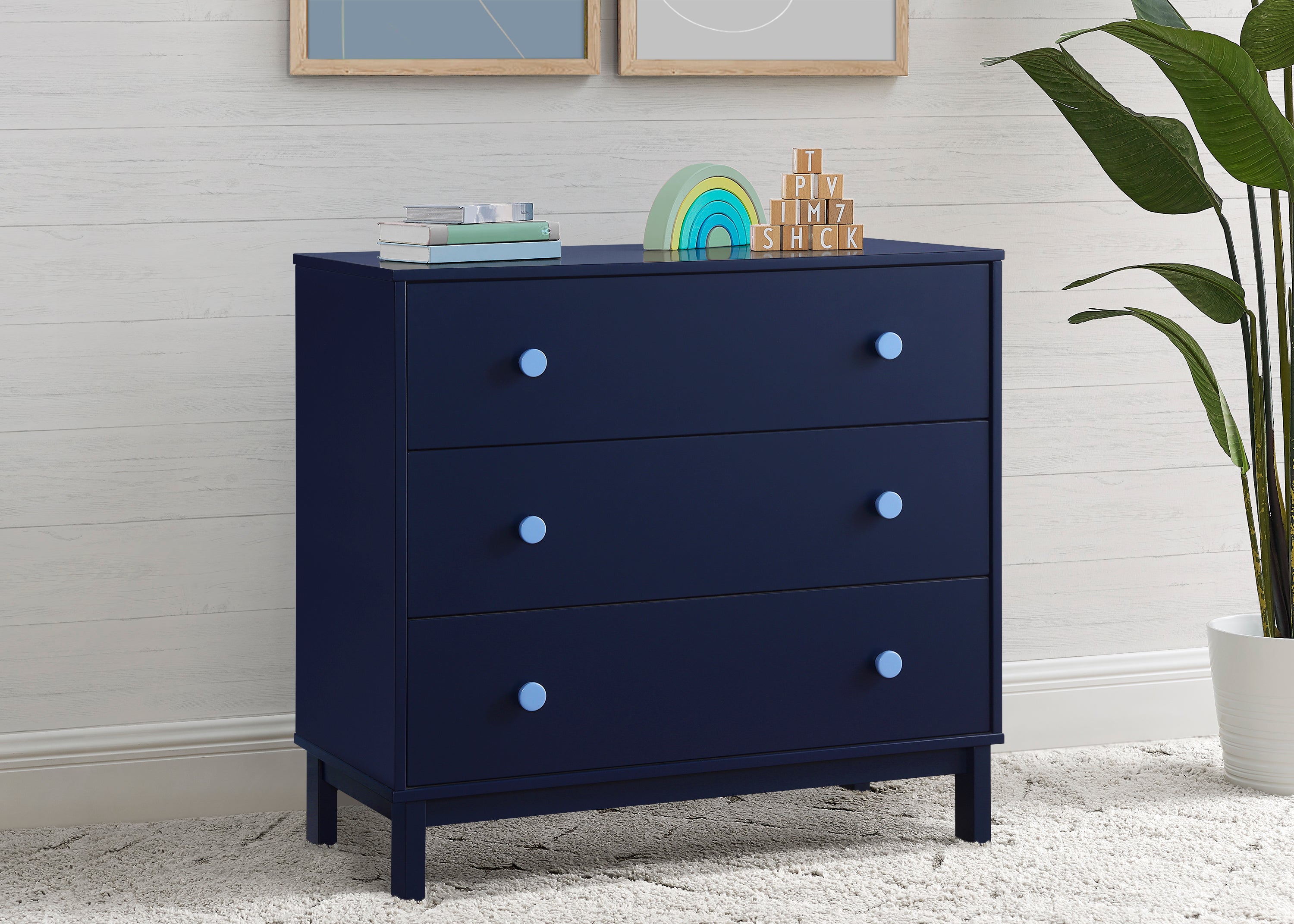 BabyGap Legacy 3-Drawer Dresser with Secure Interlocking Drawers - Nursery Storage Solution for Baby Clothes, Blankets & Essentials
