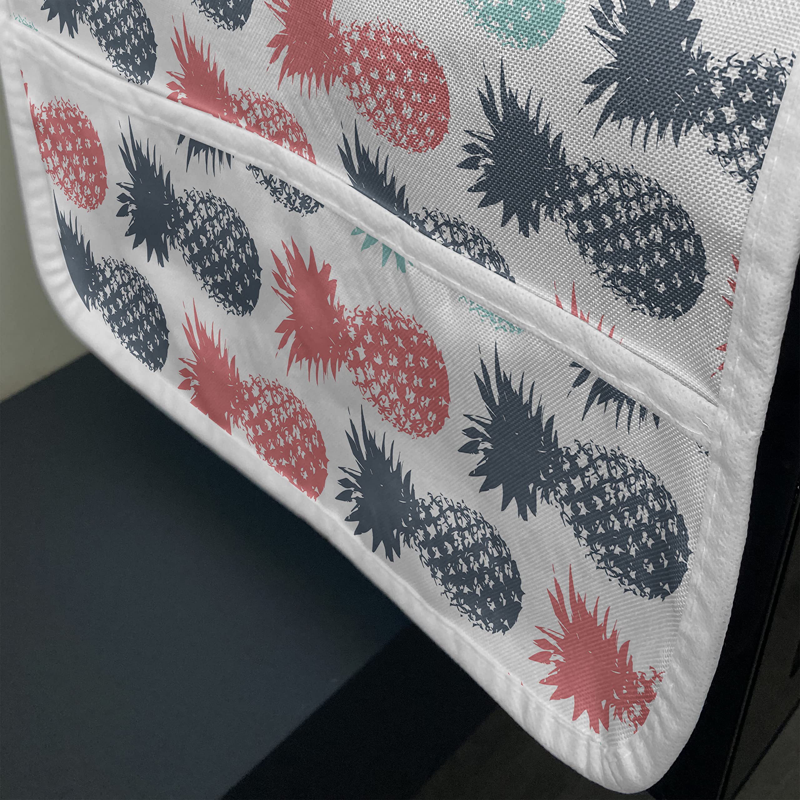 Ambesonne Pineapple Microwave Cover - Waterproof Kitchen Organizer with Pockets, Tropical Fruit Design Pop Art (36