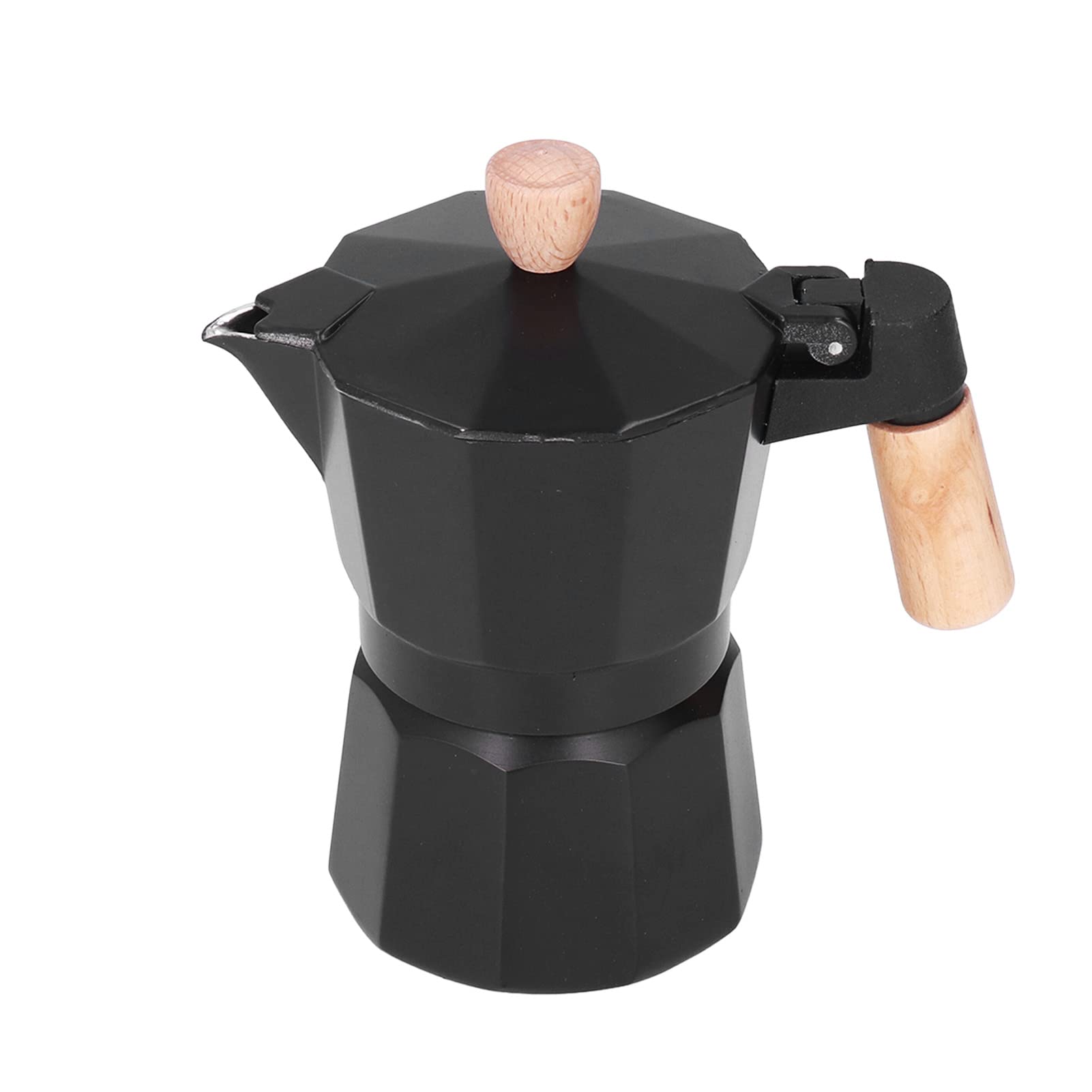 Premium Octagonal Italian Stovetop Coffee Maker - 3 Cup Aluminum Alloy Hand Brew Espresso Pot for Camping, Home, Office & Travel | Durable Portable Moka Pot for Outdoor Adventures, Daily Use & Coffee Shops