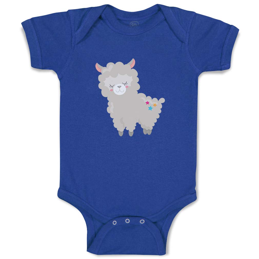 Custom Personalized Baby Bodysuit - Cute Llama & Stars Design - 100% Cotton Soft Baby Clothes for Boys & Girls - Perfect for Newborn Photoshoots, Birthday Gifts & Everyday Wear