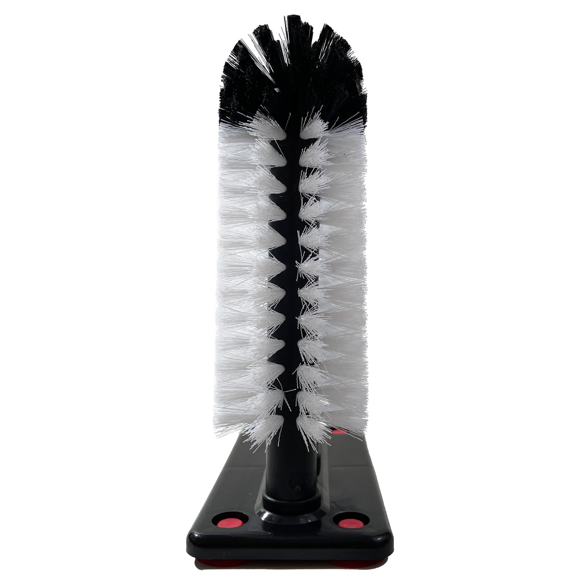 Glass Washer Brush Set - 3-in-1 Bar Glass Cleaner with Suction Cups for Large Cups, Wine Glasses & Bottles - Non-Slip Kitchen Sink Brush with Cleaning Cloth - Perfect for Bar, Restaurant & Home Dishwashing