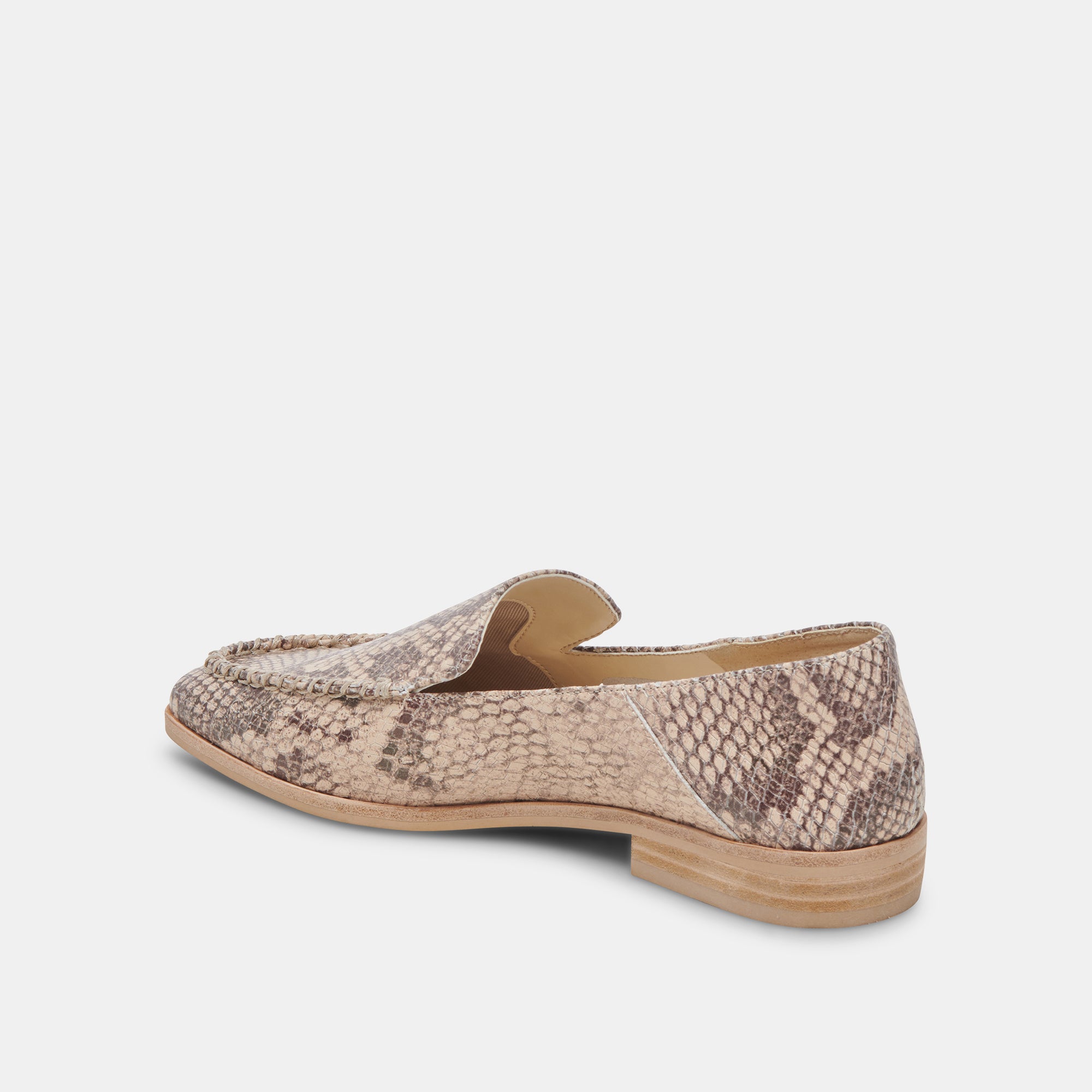 BENY Women's Flats Sand Snake Embossed Comfortable Slip-On Shoes for Casual Walking, Office & Travel