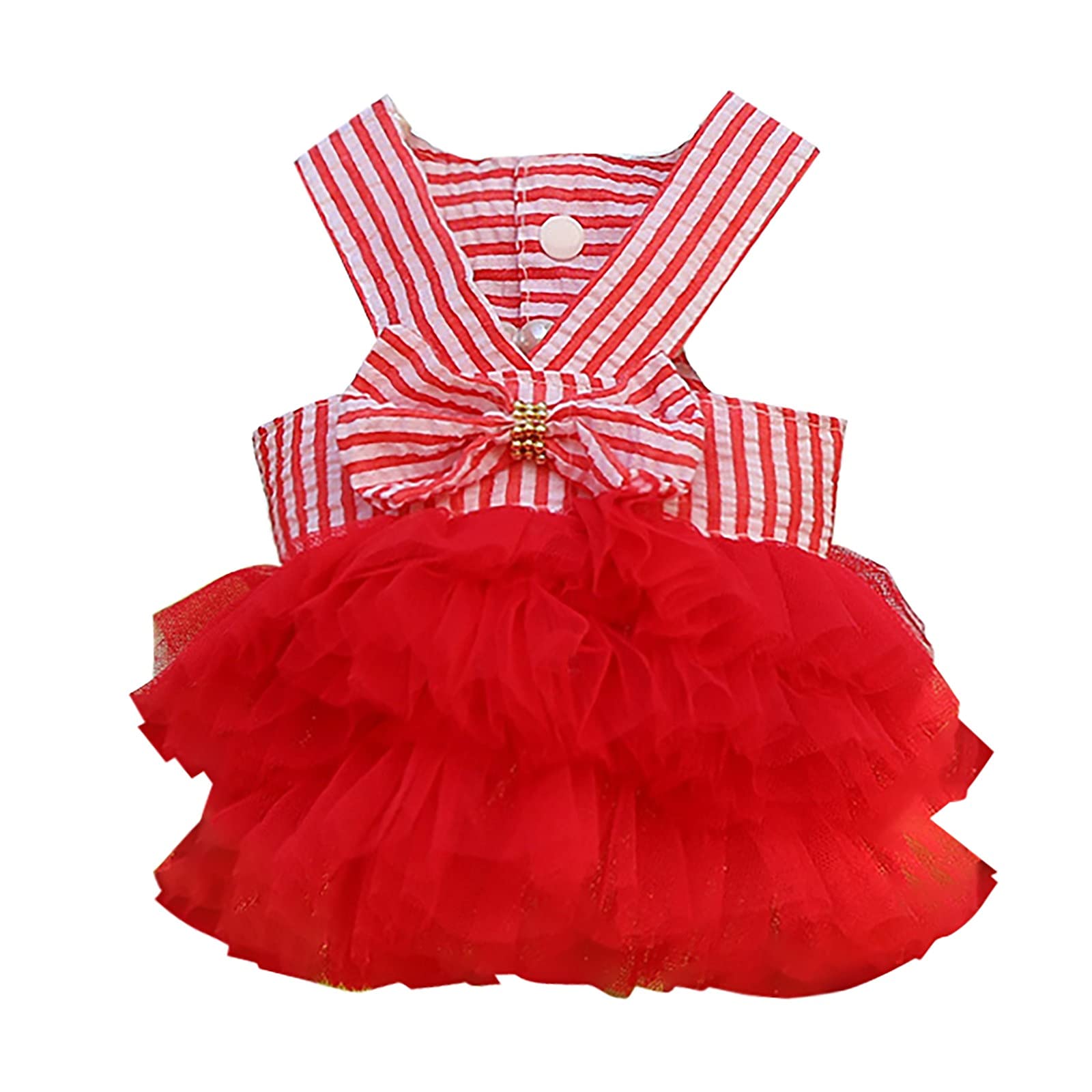 Howstar Cowboy Dog Skirt - Pet Dress for Small Dogs, Bubble Princess Costume, Puppy Sweater for Extra Small Breeds - Perfect for Christmas, Halloween & Special Occasions (Red, Size M)