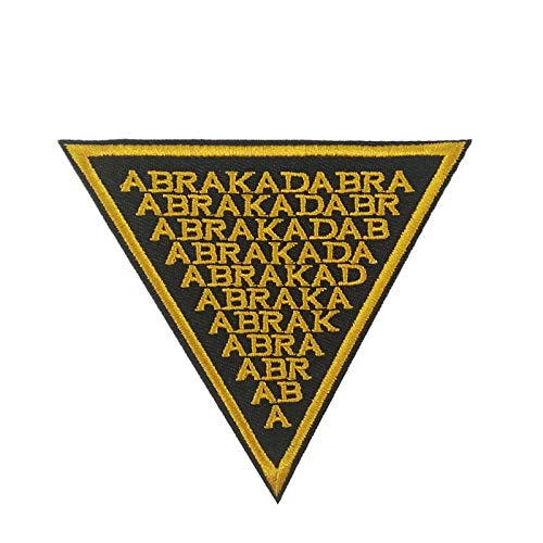 Abracadabra Embroidered Iron-On Sew-On Patch - Supernatural Logo Applique for Jackets, Bags & DIY Crafts | Durable Fabric Patches for Costumes & Clothing Customization