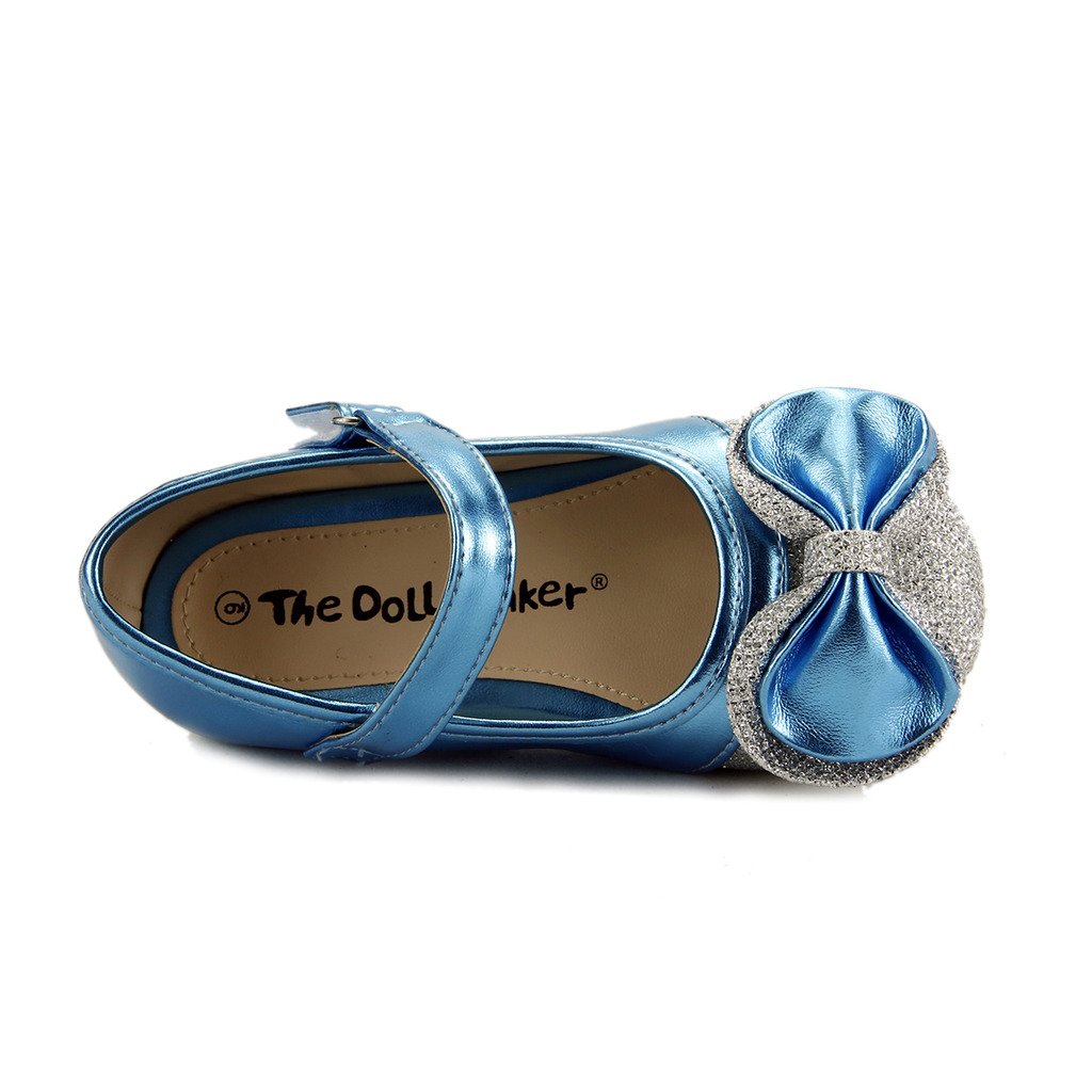 The Doll Maker Gold Sparkle Mary Jane Shoes - Elegant Glitter Flats for Women & Girls | Perfect for Weddings, Parties & Special Occasions