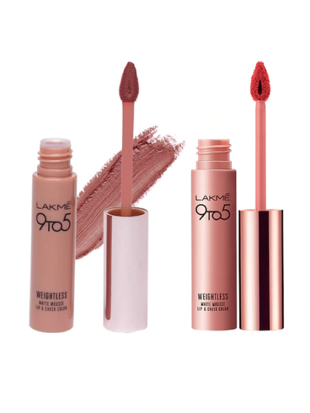 LAKMÉ Set Of 2 Matte Lipstick - Long Lasting Matte Lip Color for Women, Vegan & Cruelty Free - Perfect for Everyday Wear, Date Night & Special Occasions