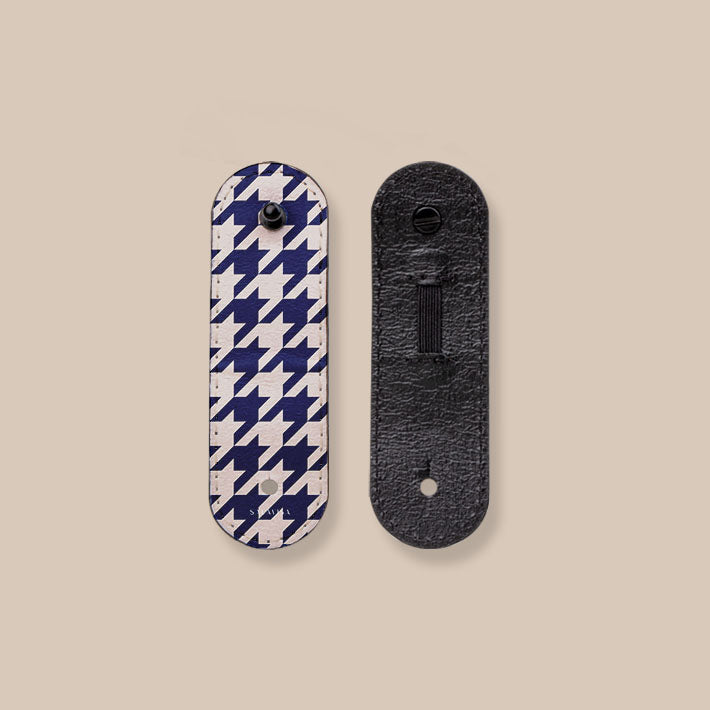 Blue Houndstooth Eco-Friendly Reusable Gift Wrap with Cord - Perfect for Birthday, Christmas & Wedding Presents