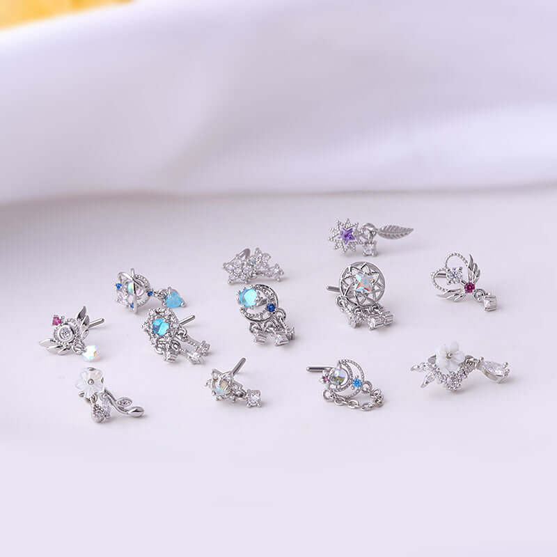 20G Silver Dangle Nose Ring Dream Catcher Nose Stud - Boho Chic Body Jewelry for Women | Perfect for Piercings, Festivals & Everyday Wear