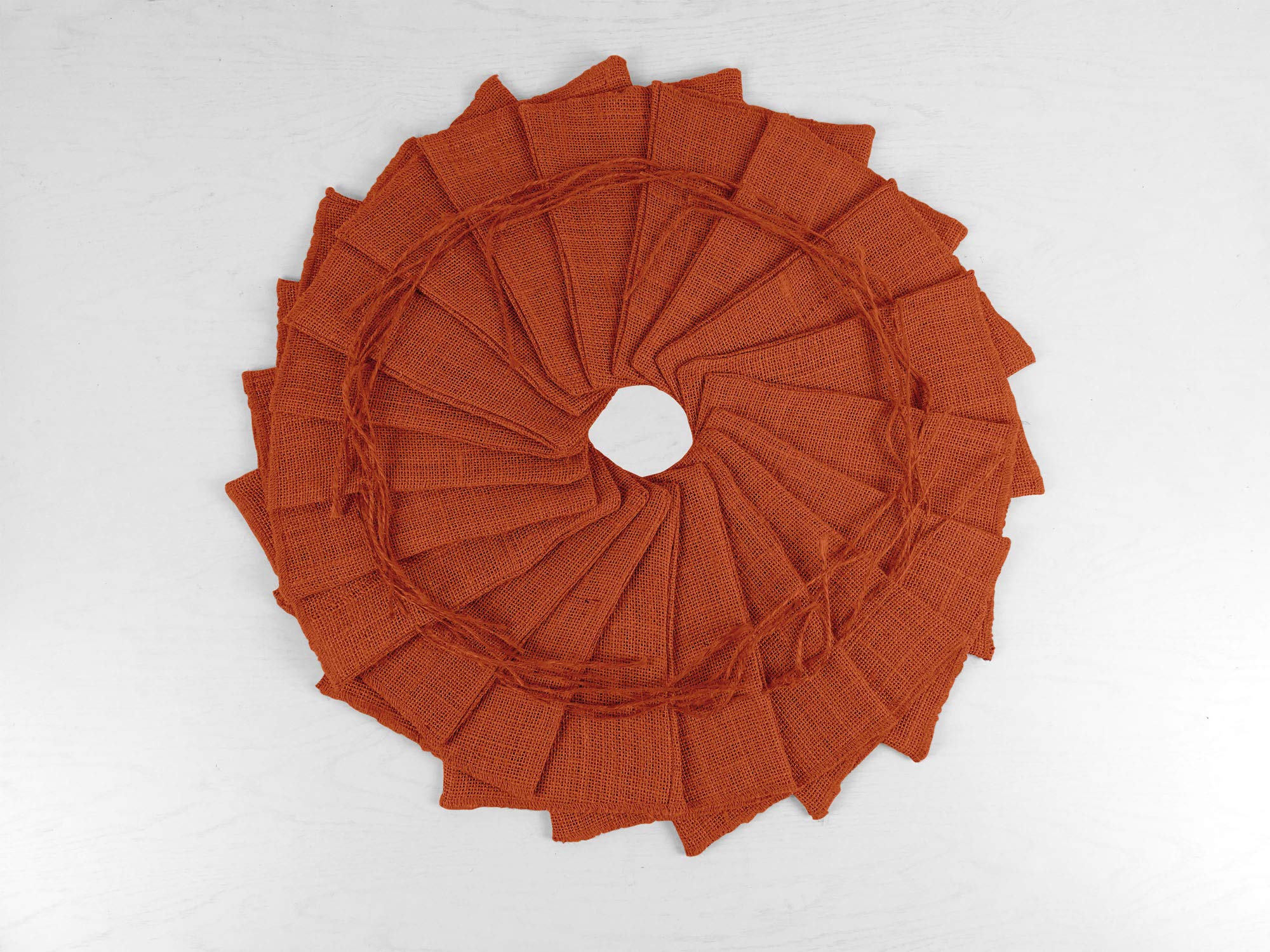 Orange Burlap Sachet Bags - 7x5 Inch Drawstring Jute Pouches for Advent Calendars, Wall Hangings, Wedding Favors & Party Storage | Eco-Friendly Gift Bags for Christmas, Birthdays & Home Decor