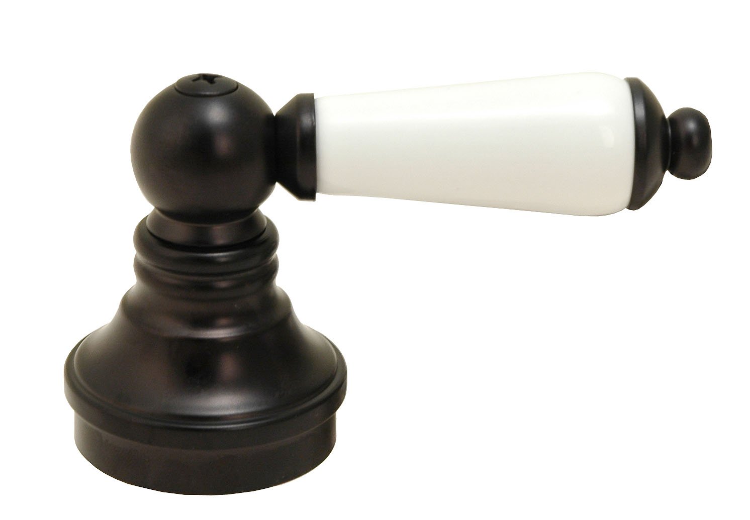 Delta & Peerless 3-Handle Washerless Cartridge Shower Valve Trim Kit - Oil Rubbed Bronze Finish with Porcelain Lever Handles & 2.5