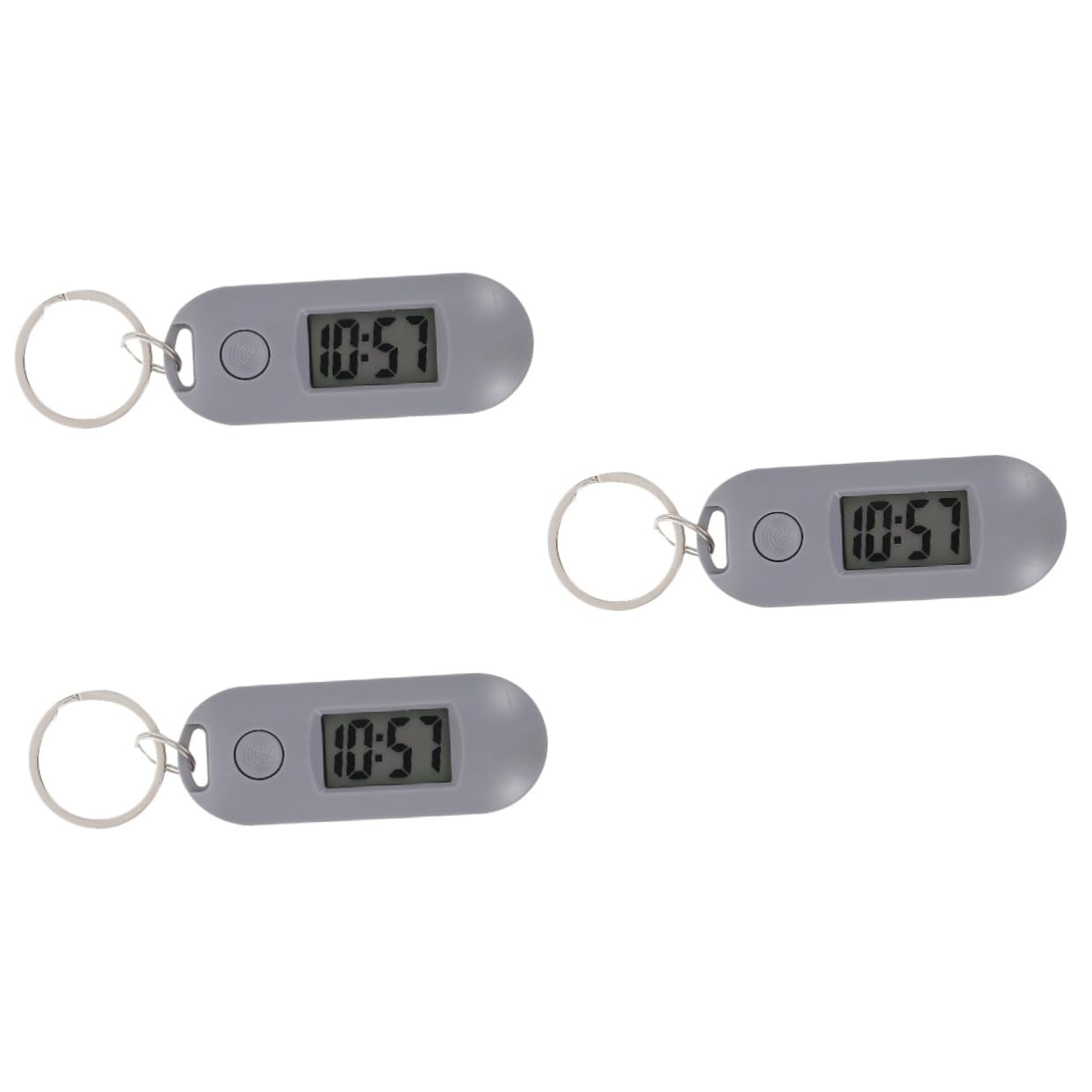 NULYLU 3-Pack Digital Keychain Watch with Carabiner Clip - Waterproof Electronic Key Fob Watch for Students, Kids & Outdoor Activities - Perfect for Backpacks, Keys & Hiking Gear