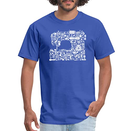 Spreadshirt Sewing Machine Equipment Men's T-Shirt - Comfortable Cotton Tee for DIY Enthusiasts & Crafters - Perfect for Sewing Projects, Workshops & Hobbies