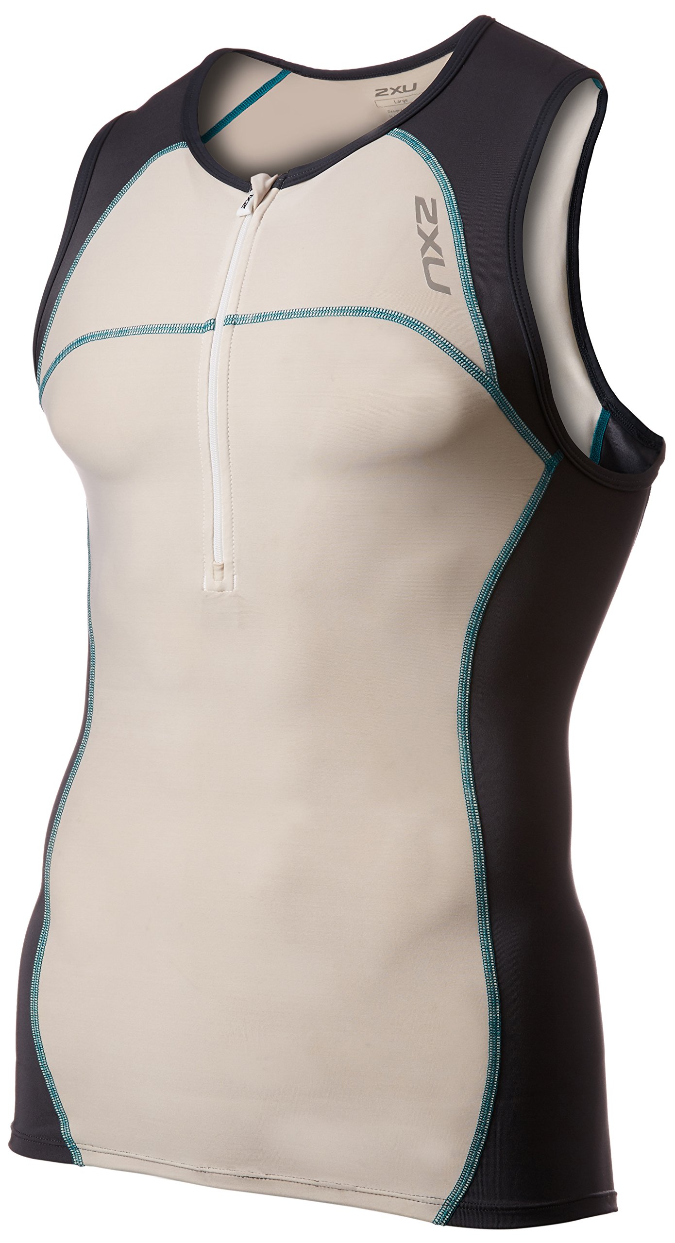 2XU Men's Elite Compression Tri Singlet - High Performance Triathlon Top for Cycling, Running & Training - Moisture Wicking & Muscle Support