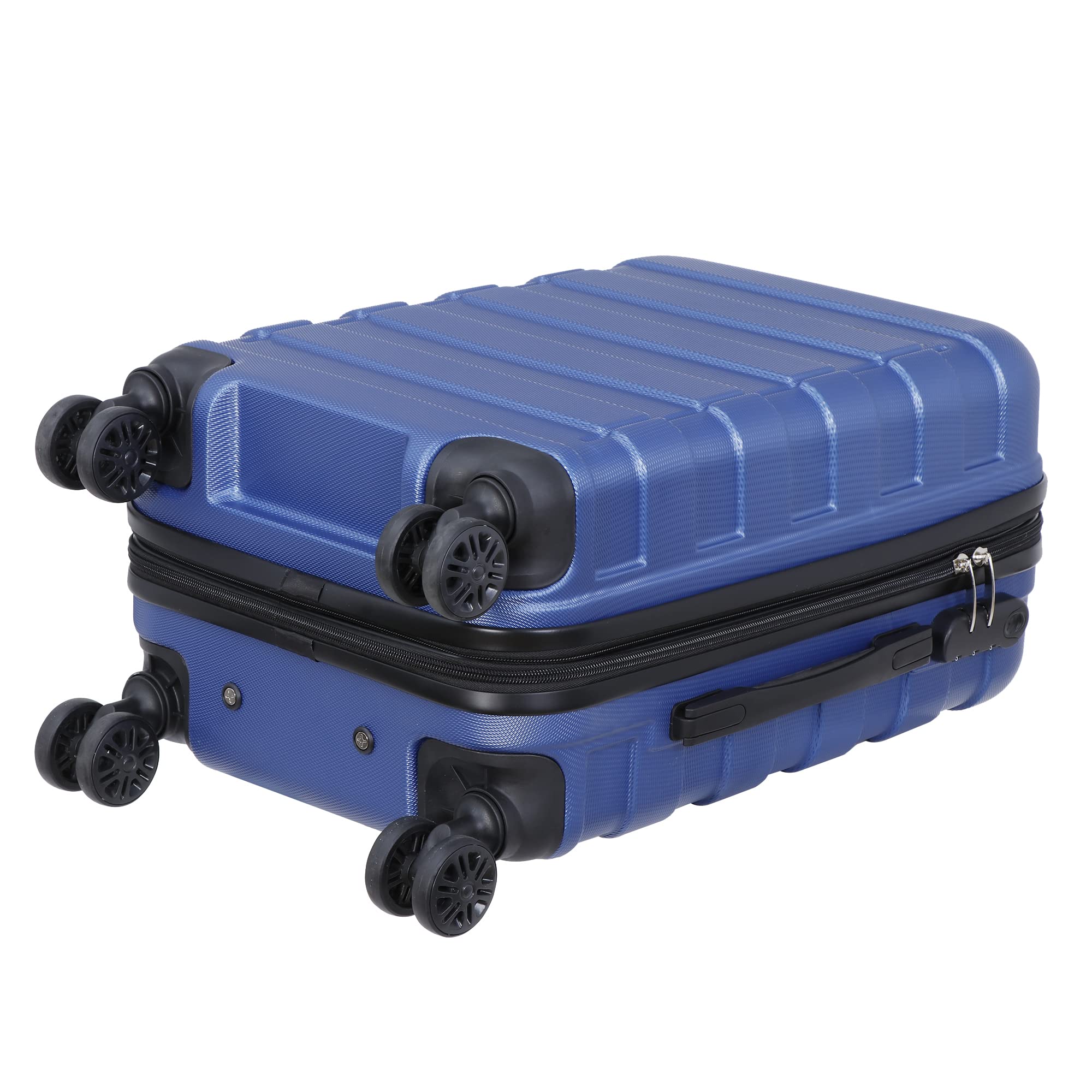 HomGarden 21 Inch Expandable Hardside Carry-On Luggage with Spinner Wheels & TSA Lock - Lightweight Suitcase for Air Travel, Business Trips & Weekend Getaways (Navy Blue)