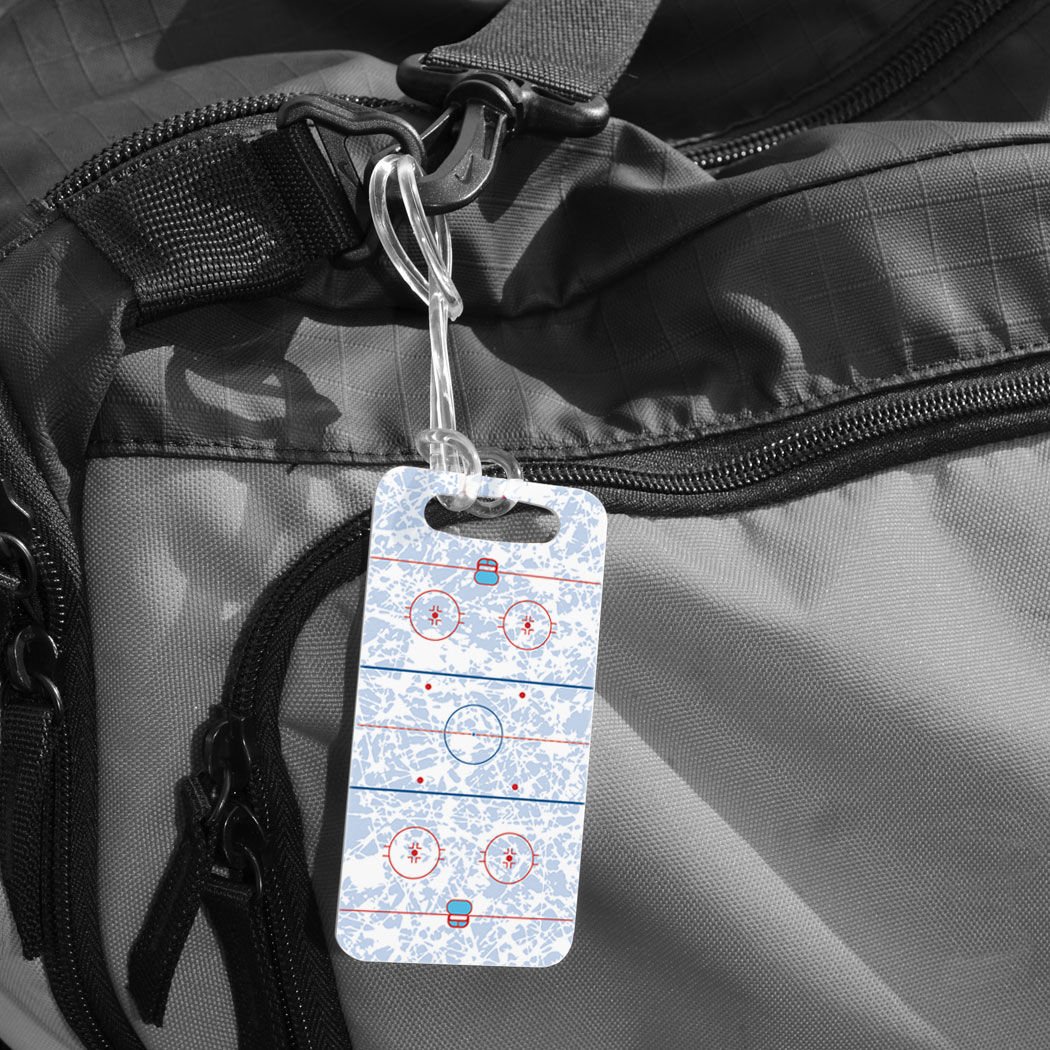 Custom Hockey Luggage Tag with Personalization - Durable Ice Rink Bag Tag for Hockey Players & Fans - Perfect for Travel, Gear Bags & Equipment Identification