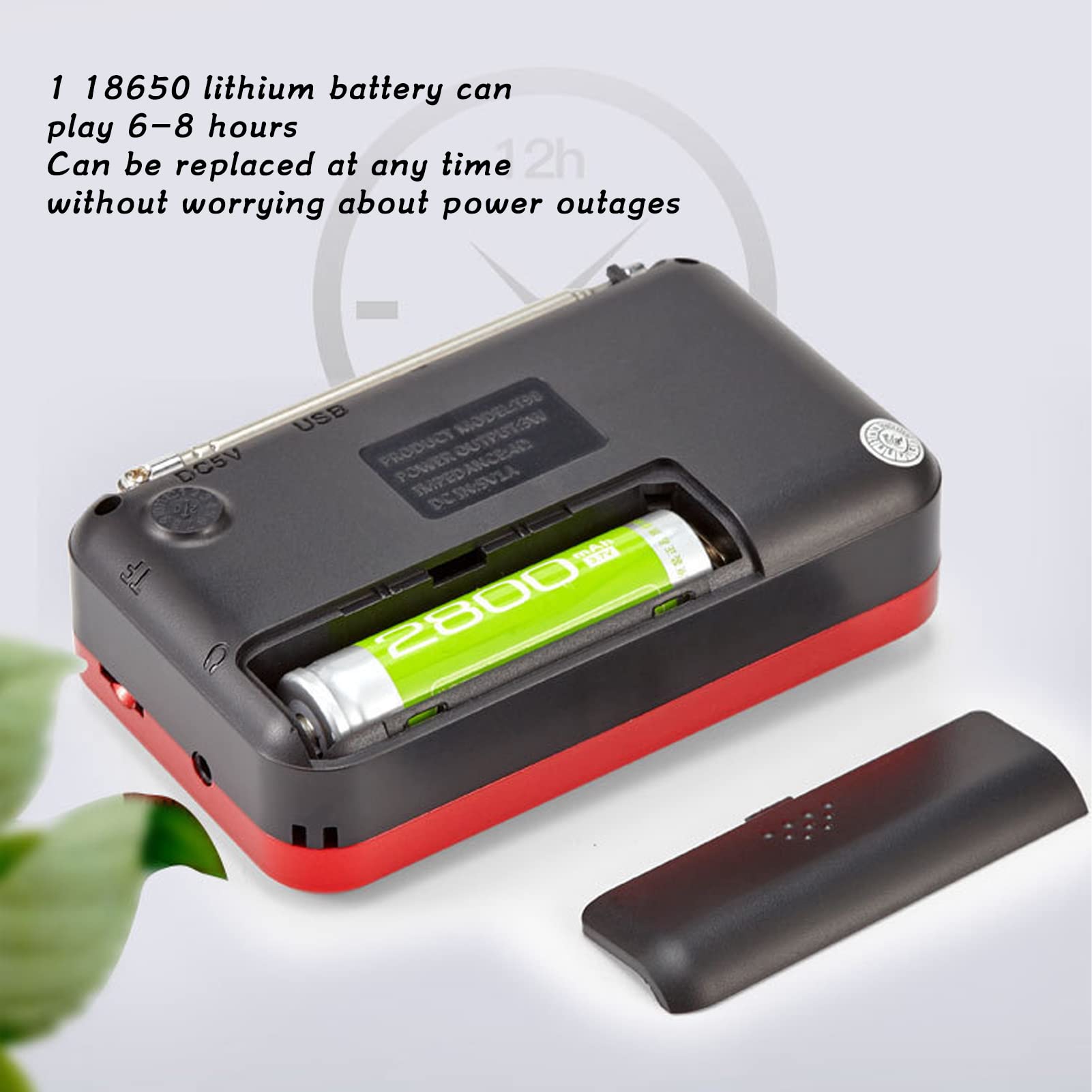Portable Shortwave AM FM Radio with LCD Display, MP3 Player & Bass Speaker - Battery or USB Powered for Home, Office, Travel & Emergency Use