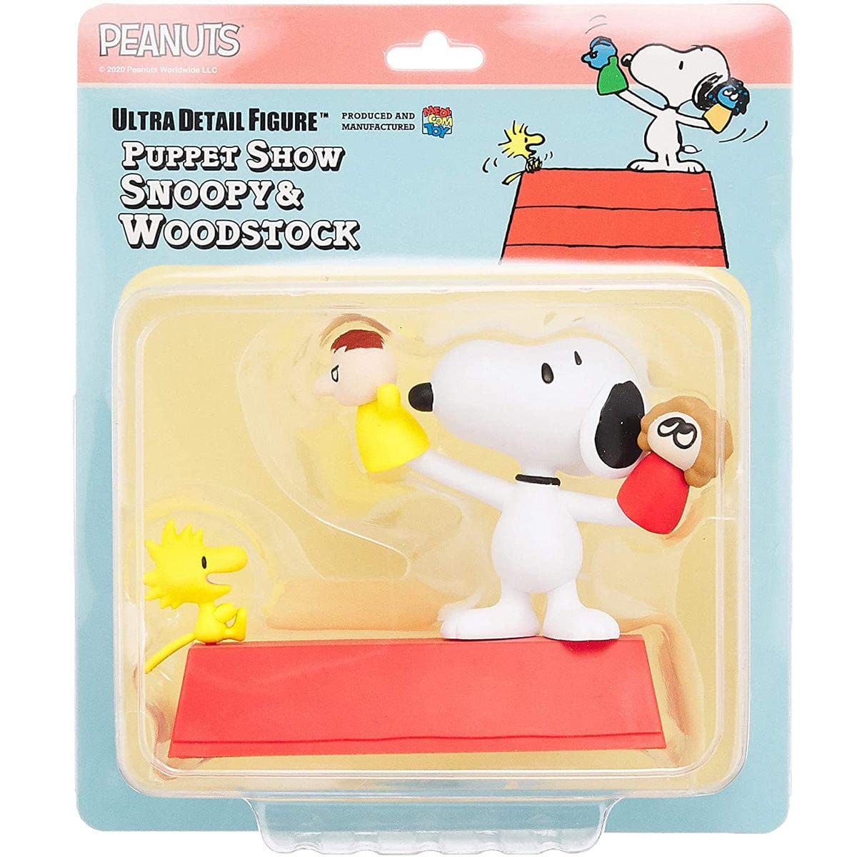 Medicom Peanuts Series 11 Snoopy & Woodstock Puppet Figurine - Collectible UDF Vinyl Toy for Display, Gift & Anime Fans