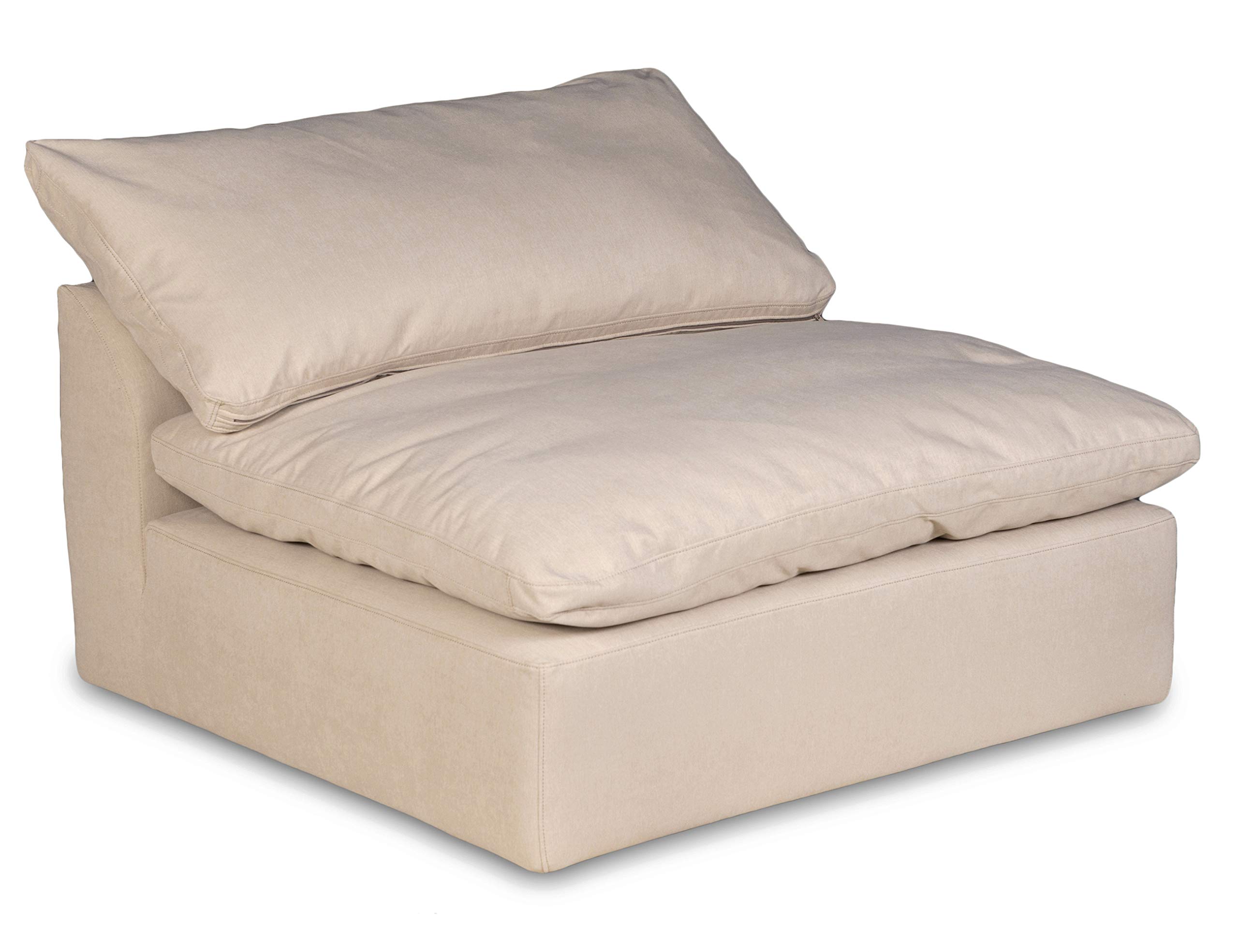 Configurable Tan Cloud Puff Sectional Sofa by Sunset Trading - Soft Modular Couch for Living Room, Lounge & Family Room Comfort