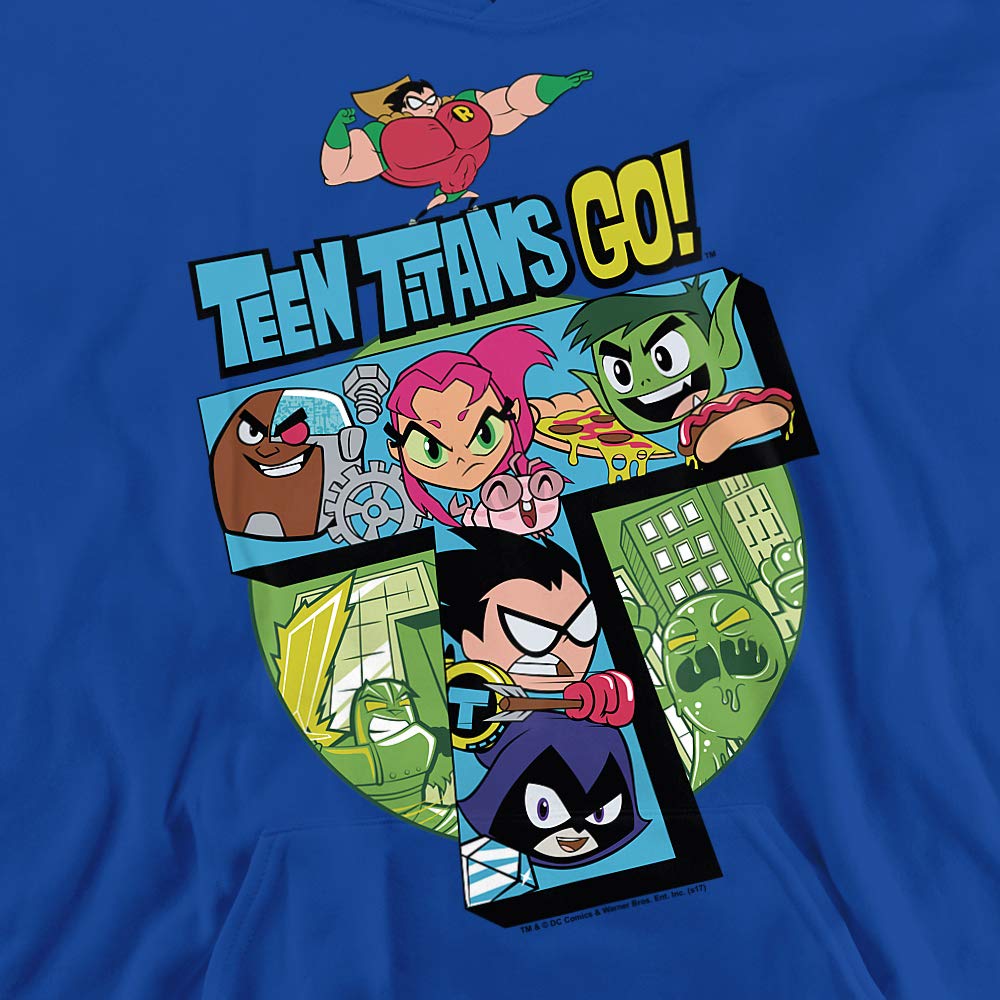 Teen Titans Go Unisex Pullover Hoodie for Kids & Teens - Soft & Comfortable Youth Hooded Sweatshirt - Perfect for School, Casual Wear & Superhero Fans
