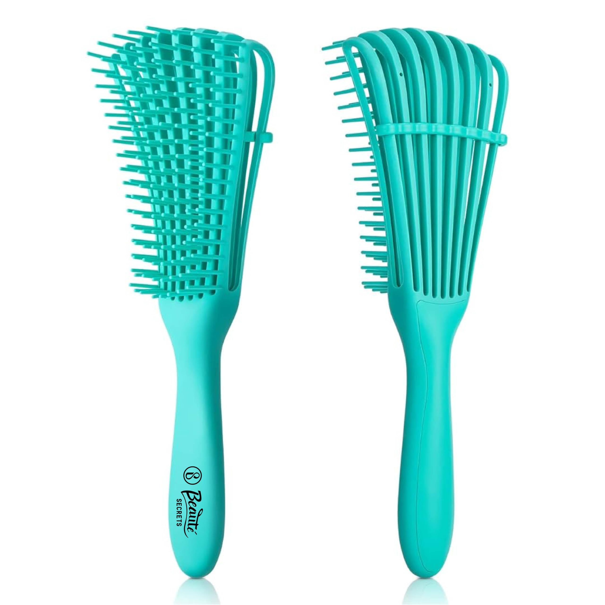 Beauté Secrets Detangler Hair Comb Brush for Adults & Kids - Wet & Dry Hair Detangling Brush, Knot & Tangle Remover Pain-Free (Green) | Perfect for Shower, Salon & Travel Use