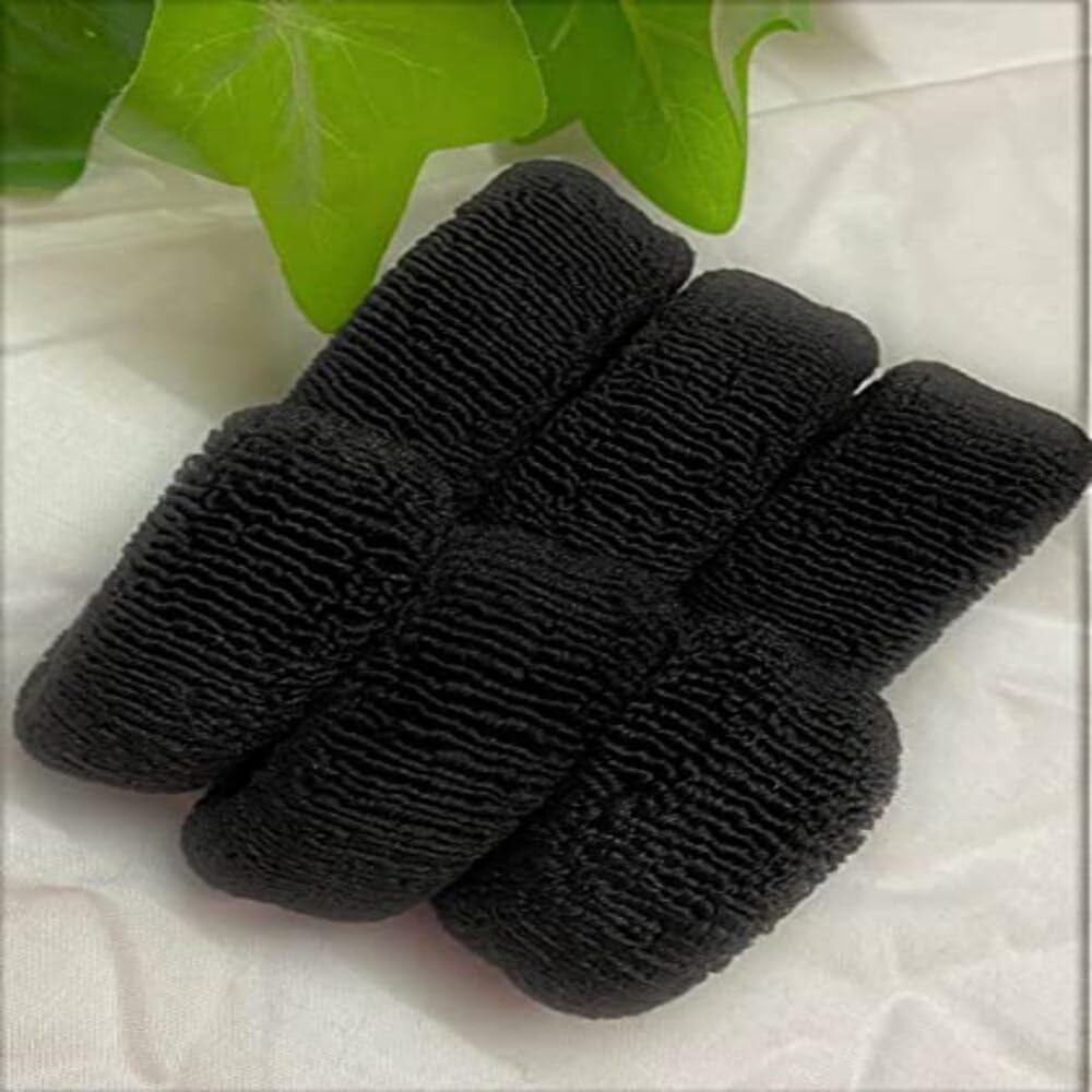Premium Thick Hair Rubber Bands - Strong Elastic Ponytail Holders for Women & Girls (15-Pack, Black) | Ideal for Gym, Work & Everyday Hairstyles